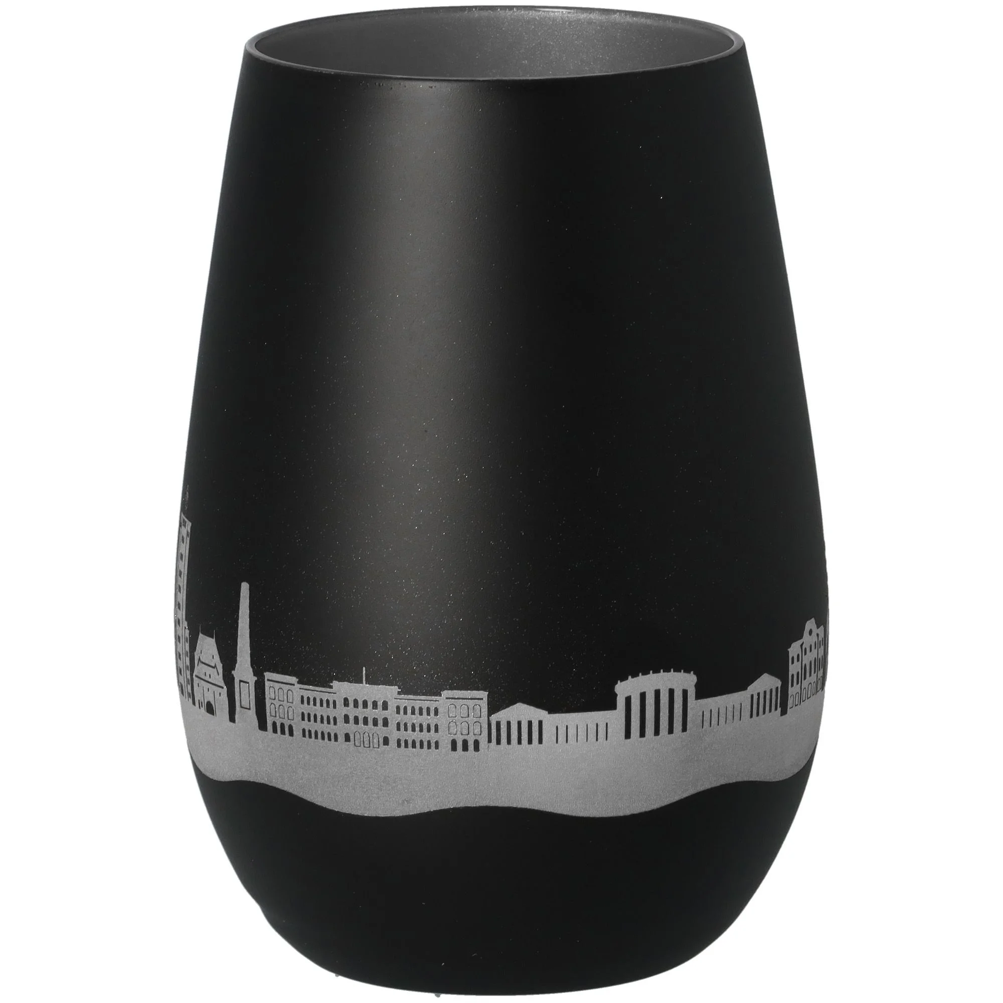 Goodtimes Windlicht Skyline Aachen Schwarz/Silber