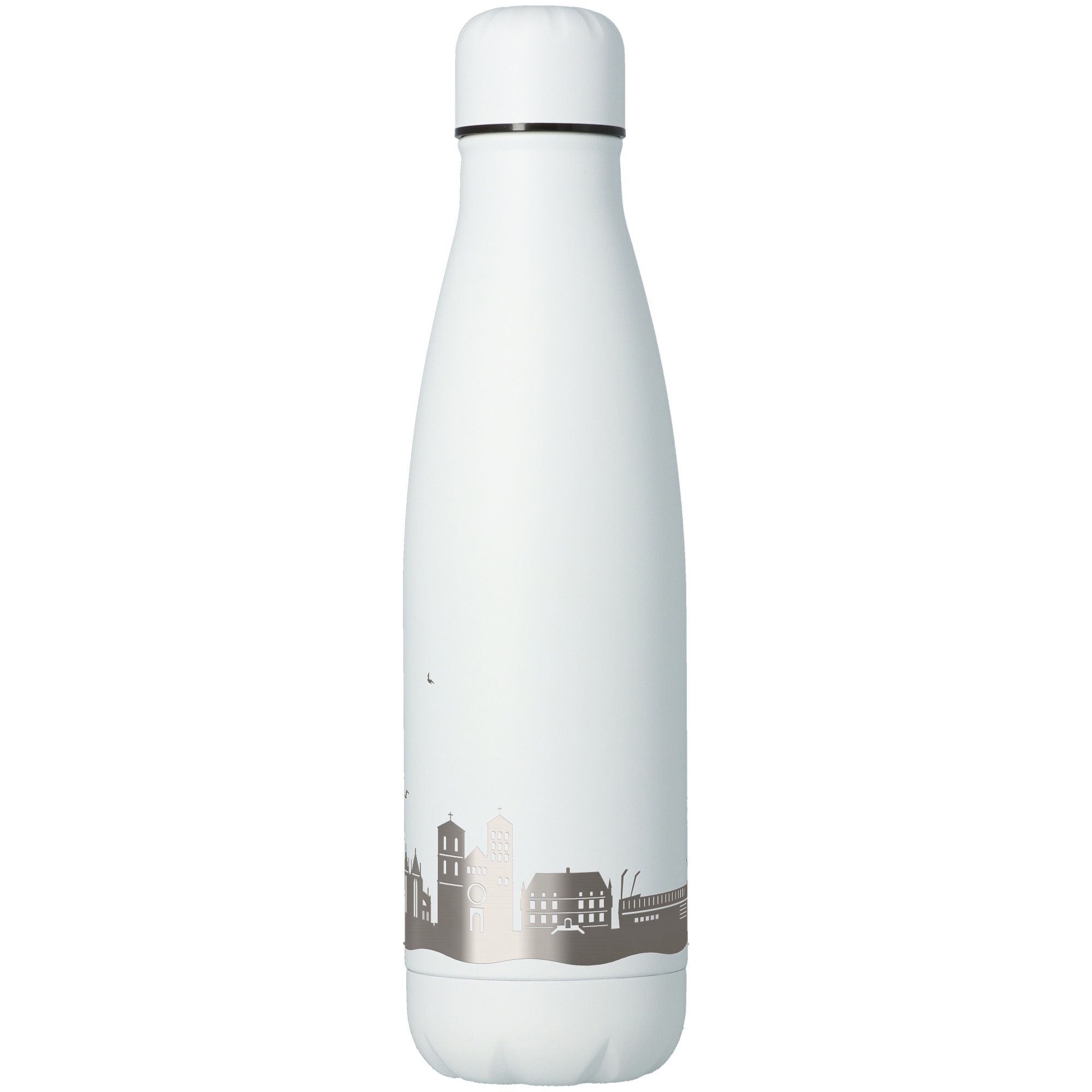 5cdb1ccda7ce33d043d9eae6ab316303c6e08ca8 Trinkflasche Skyline Osnabrück Weiß 500ml