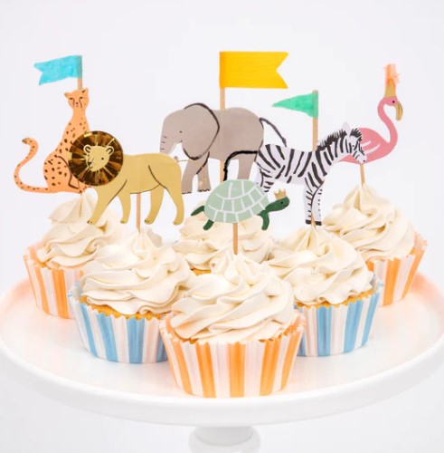 Meri Meri - Cupcake Set "Safari", 48 Teilig Meri Meri - Cupcake Set "Safari", 48 Teilig