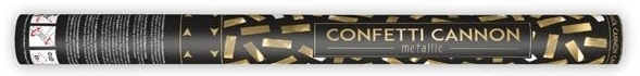 Konfetti Kanone mit goldenem Konfetti, 60 cm Konfetti Kanone mit goldenem Konfetti, 60 cm