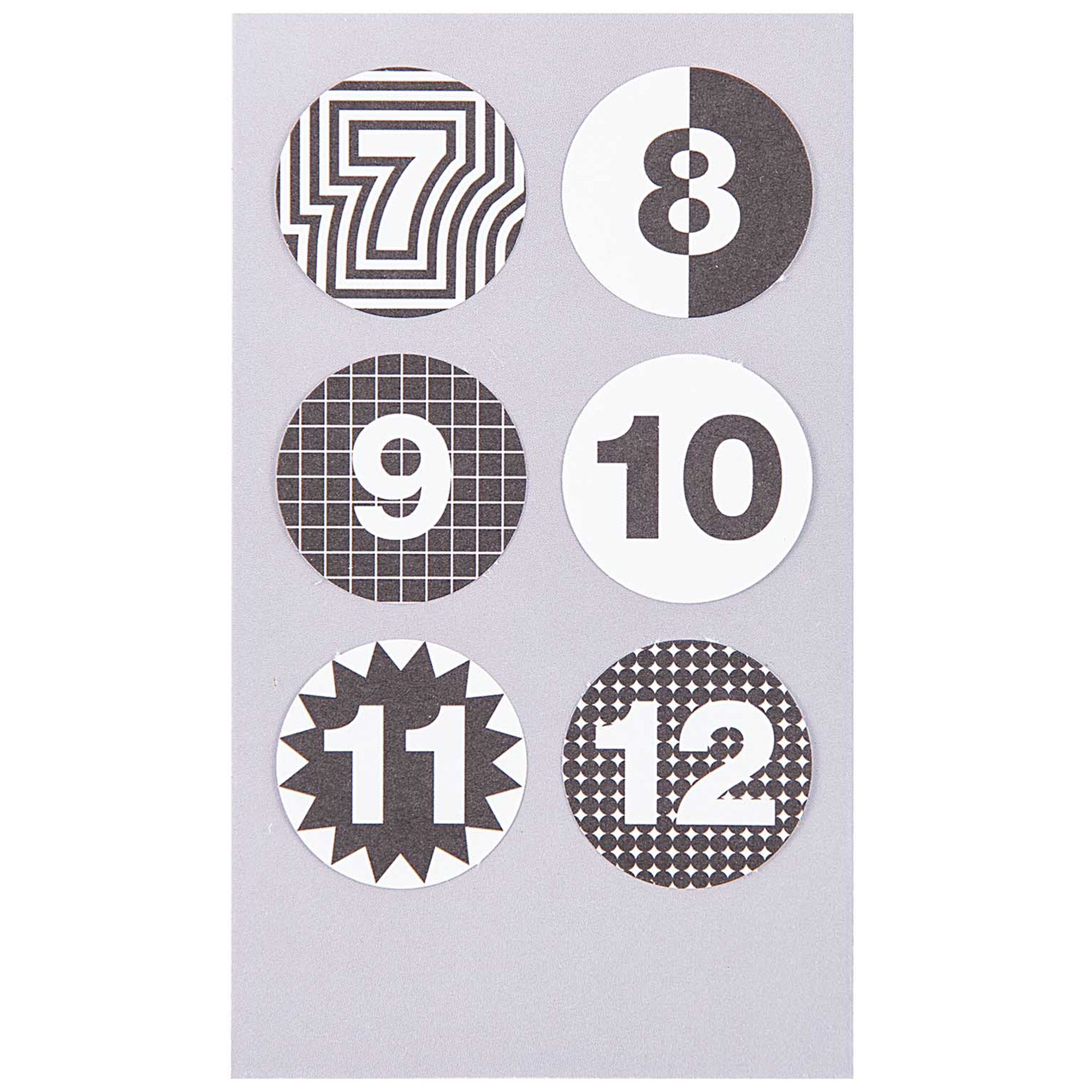 219eb674c66cbf29b42cc9e50816bf1b0a6c933a Adventskalender Sticker - Schwarz / Weiß