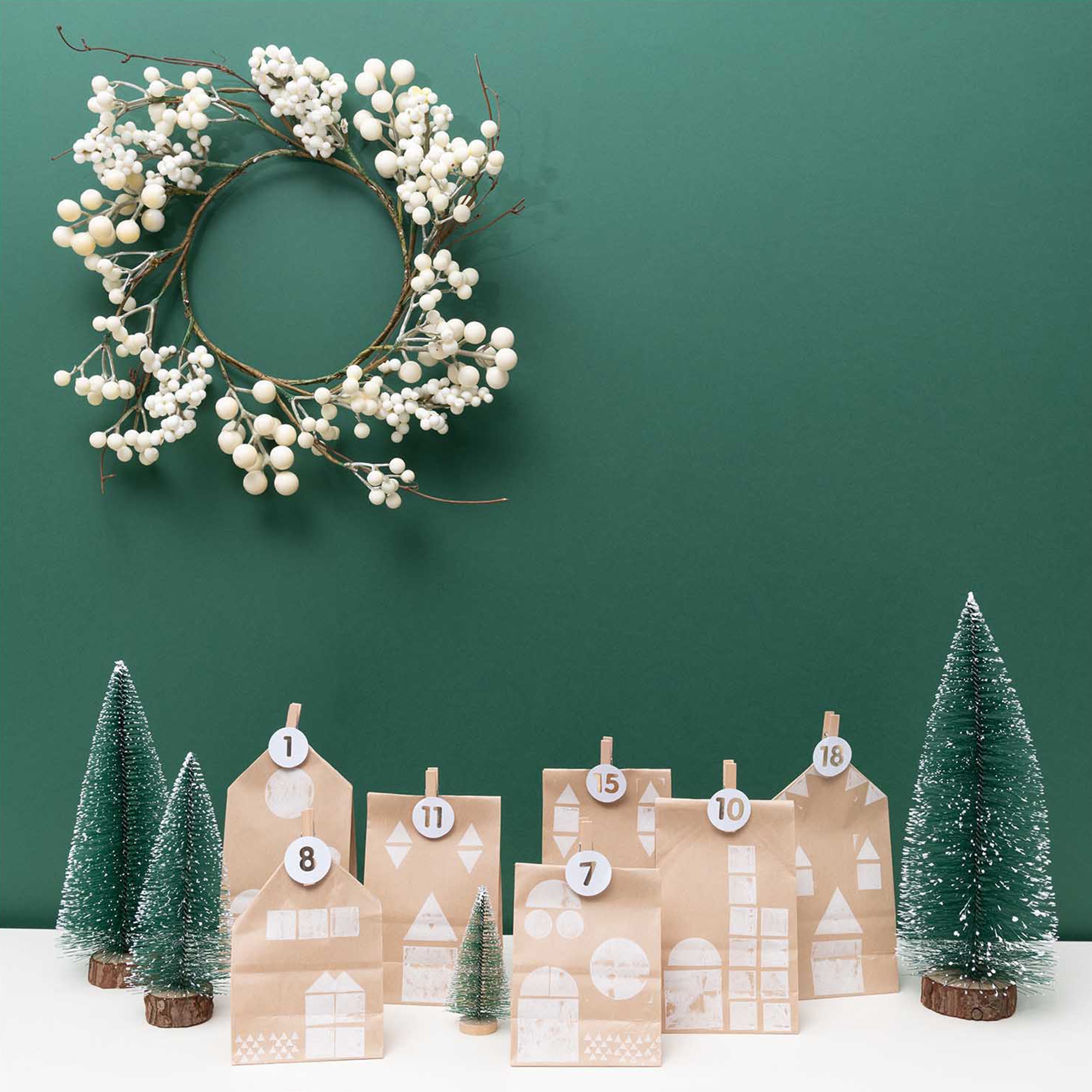 DIY Adventskalender-Set, 24 Tüten Braun DIY Adventskalender-Set, 24 Tüten Braun