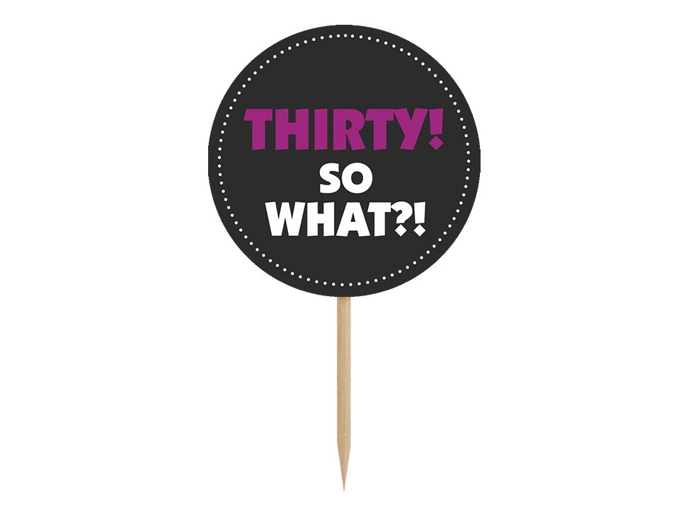 6 Cupcake Topper zum 30. Geburtstag 6 Cupcake Topper zum 30. Geburtstag