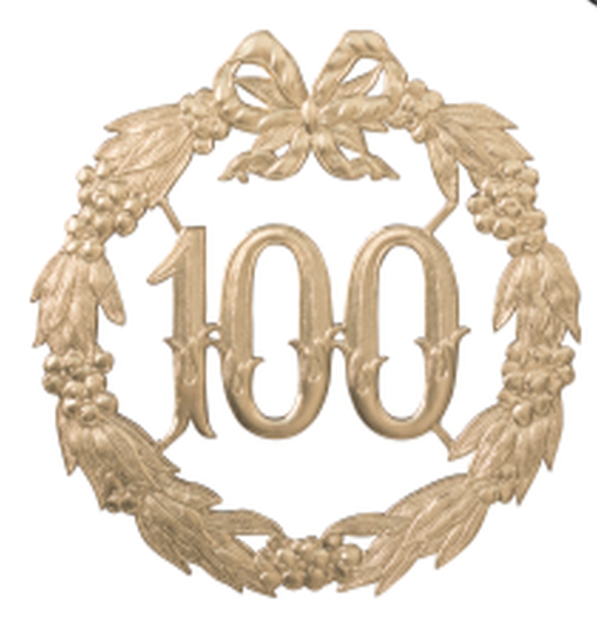 Jubiläumszahl Gold "100"