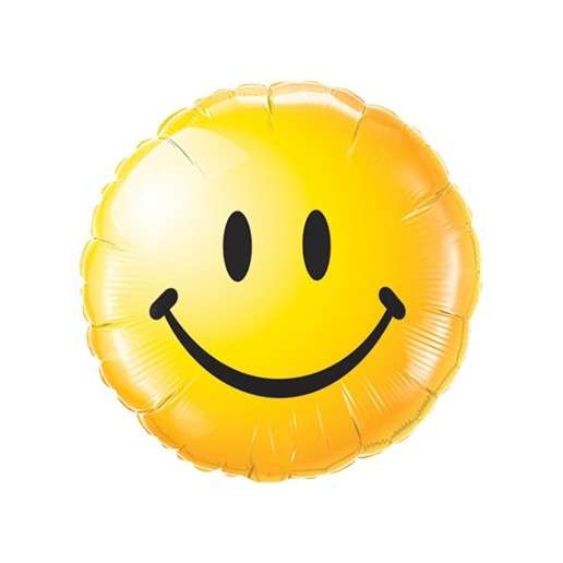 Folienballon "Smiley" Gelb 46cm