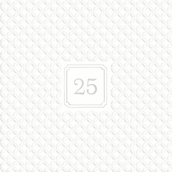 Silberhochzeit - 20 geprägte Servietten