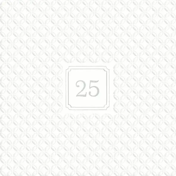 Silberhochzeit - 20 geprägte Servietten