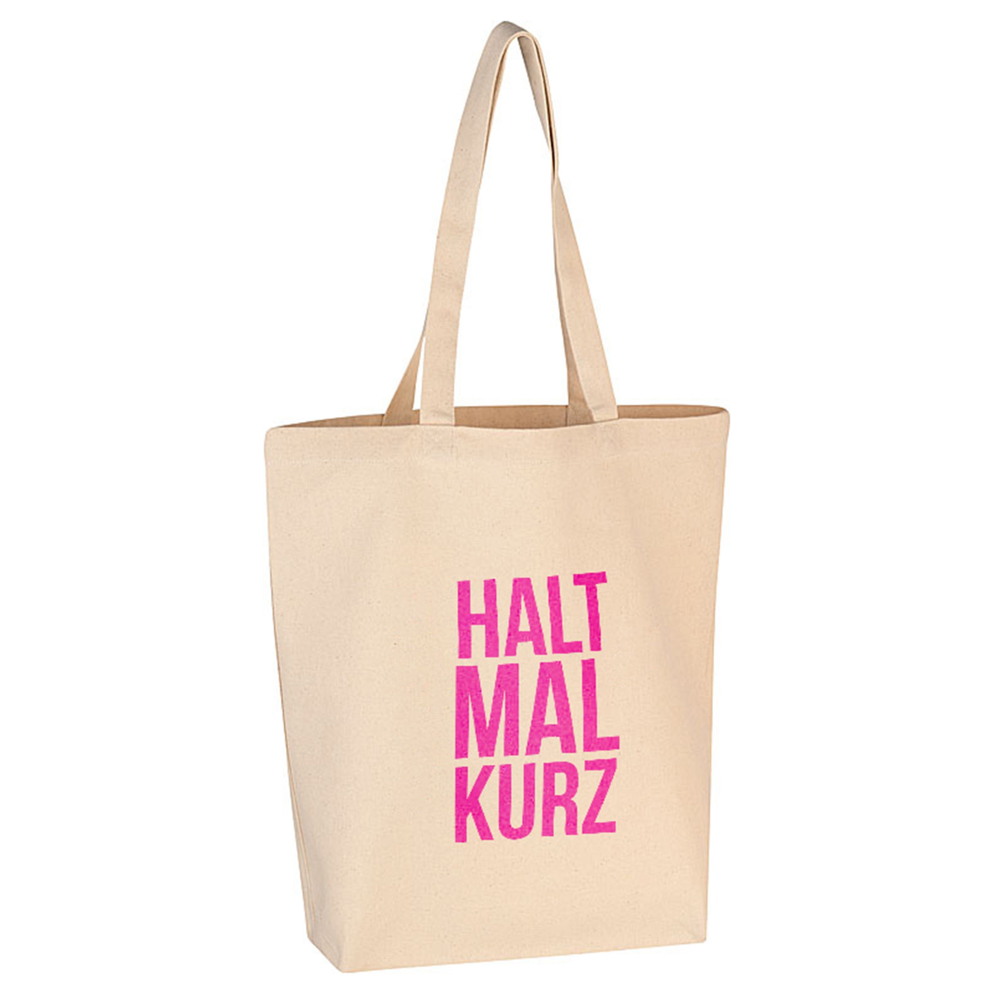 Baumwolltasche "Halt mal kurz" Neonpink