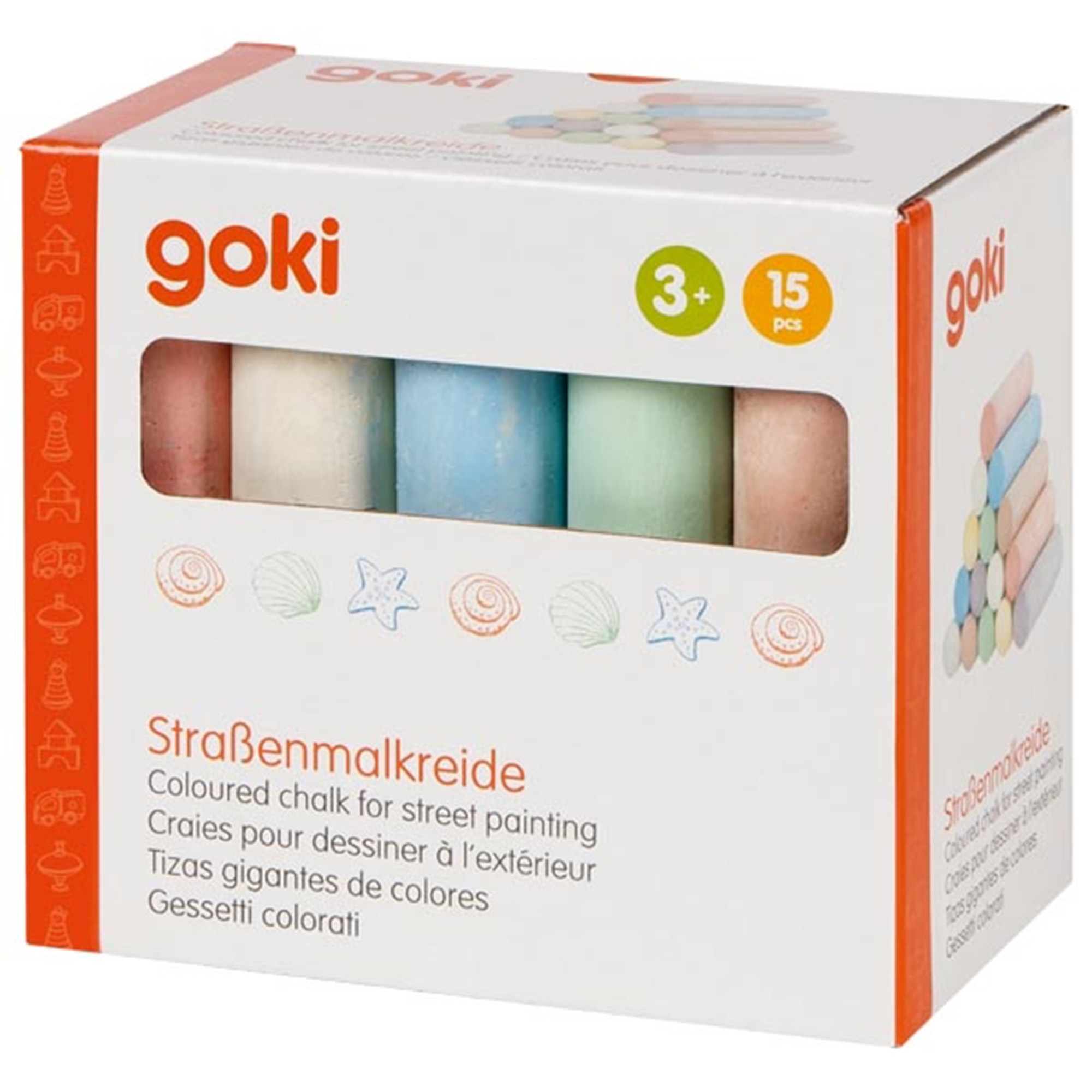 Goki - Straßenmalkreide 15er Set