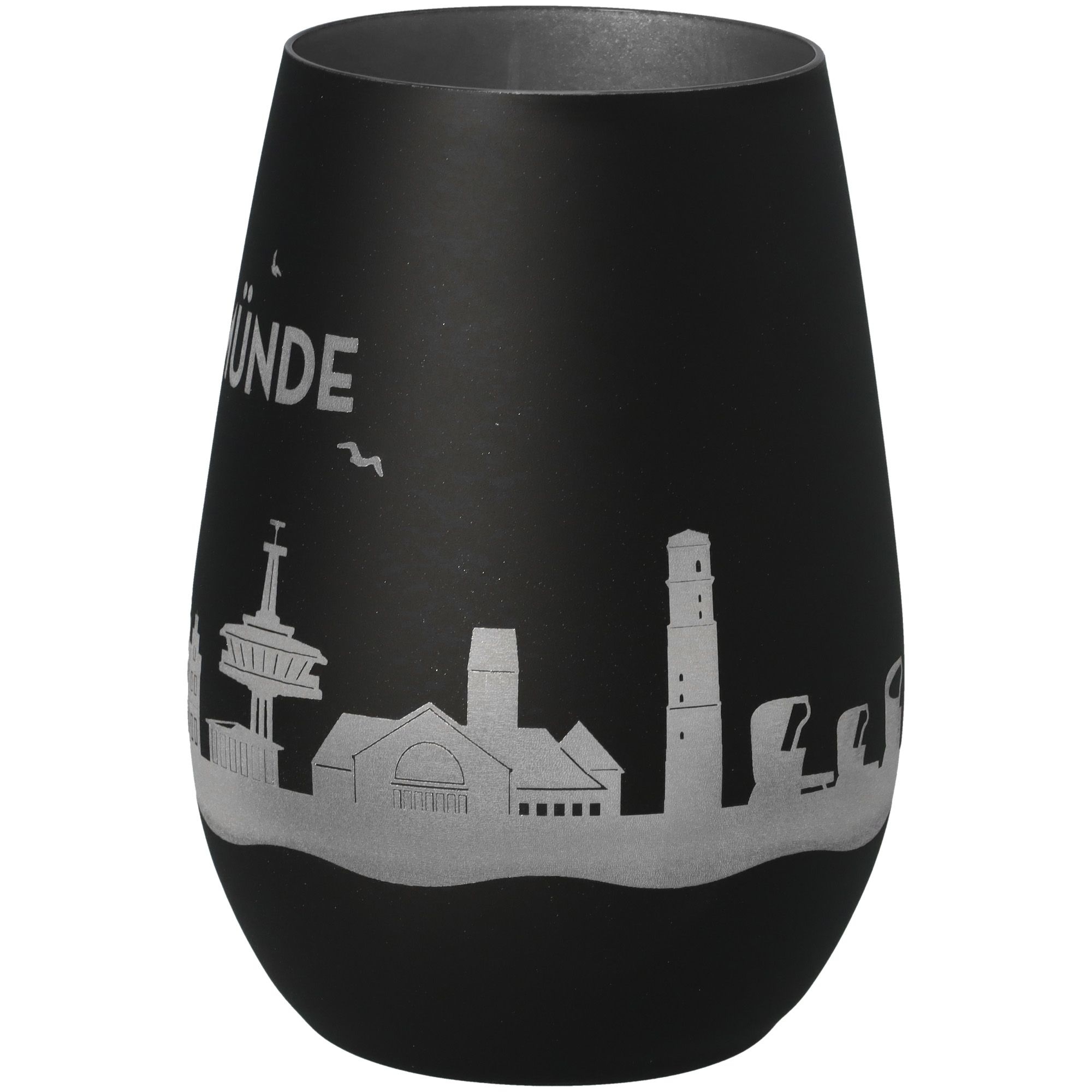 Windlicht Skyline Travemünde Schwarz/Silber Windlicht Skyline Travemünde Schwarz/Silber