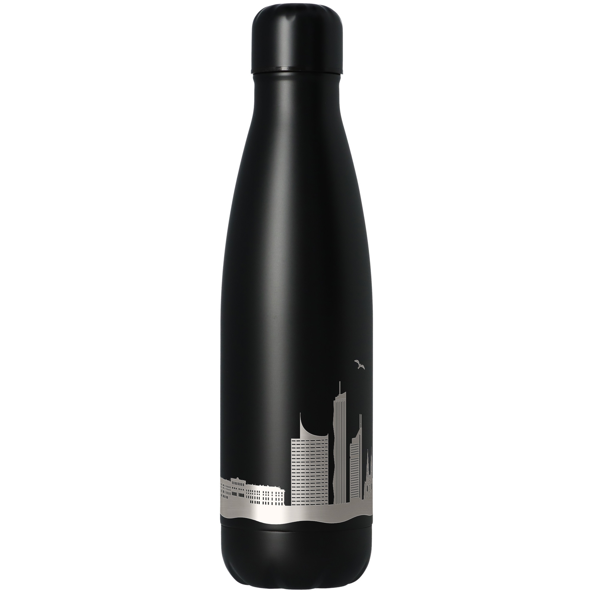 6893a305d52c9bcb5be874ef51b91af7a56b74dc Trinkflasche Skyline Wien Schwarz 500ml