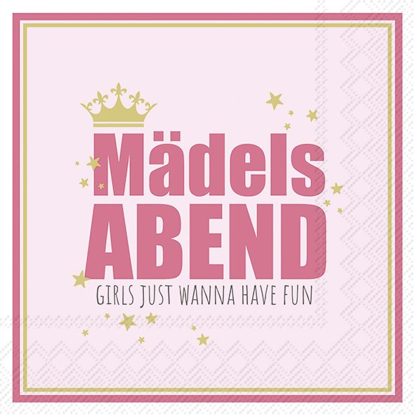 20 Cocktailservietten "Mädelsabend" 20 Cocktailservietten "Mädelsabend"