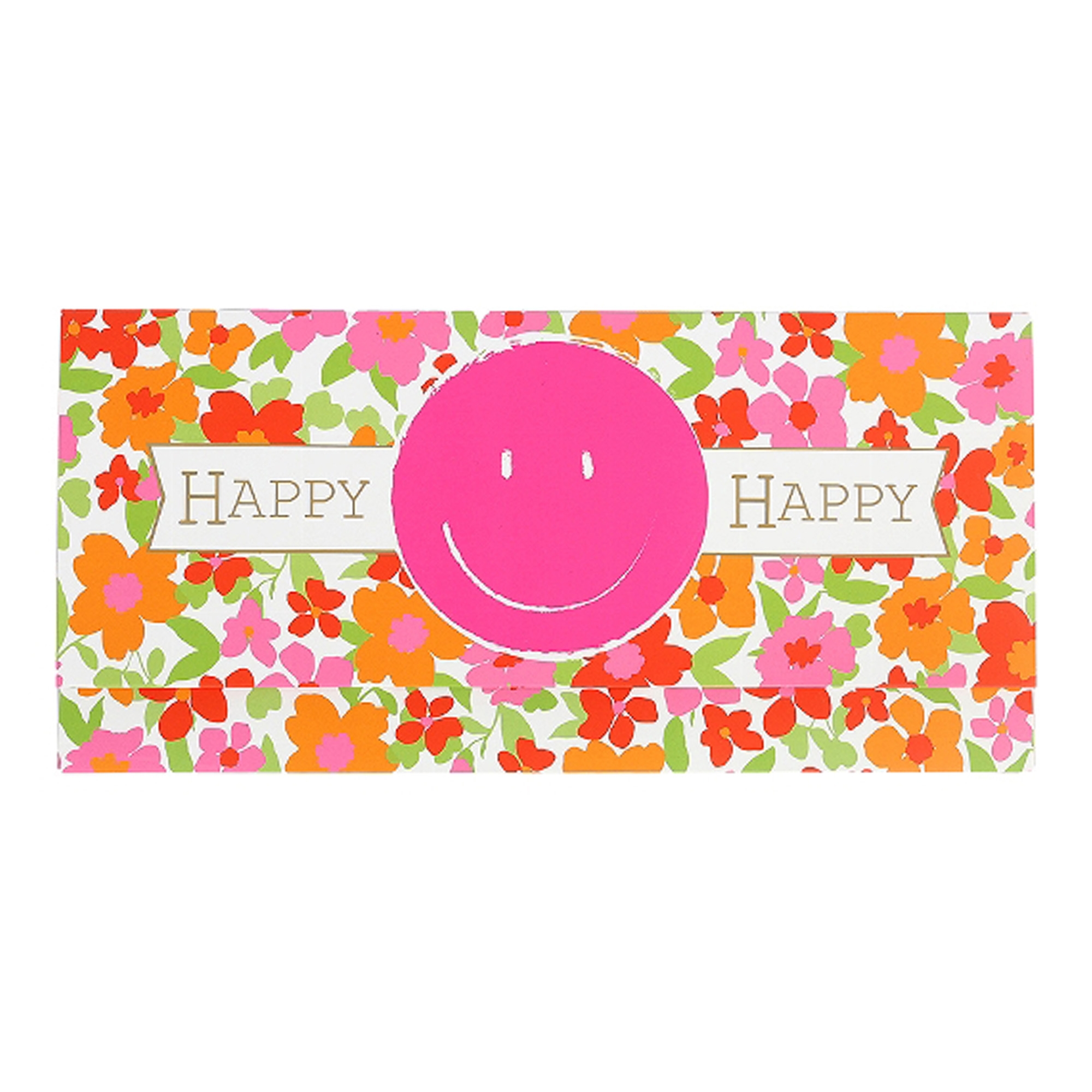 Geschenkumschlag "Happy Face" Papier, Kunst, Florales Design, Grafiken, Muster