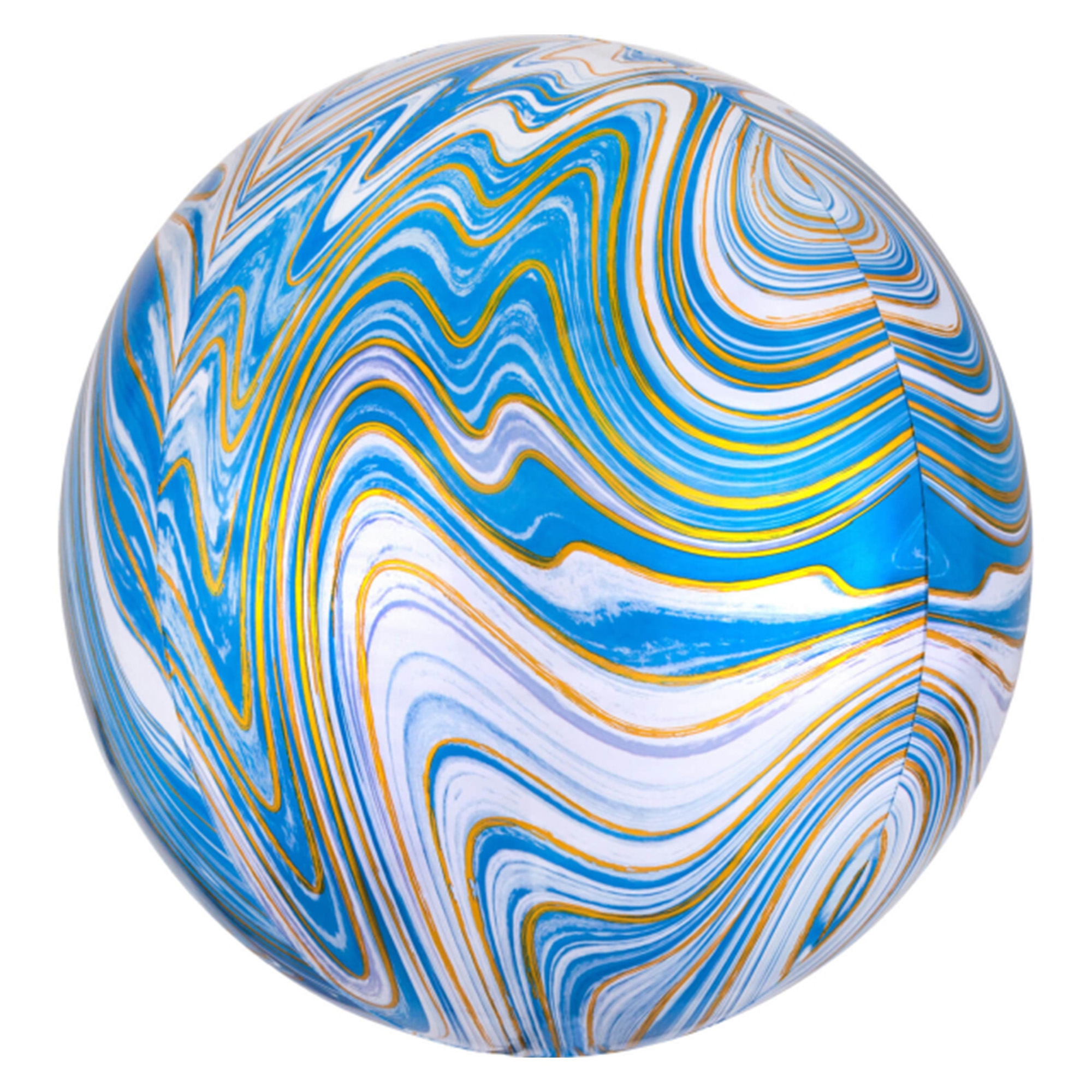 Folienballon Orbz Marblez Blau 40cm