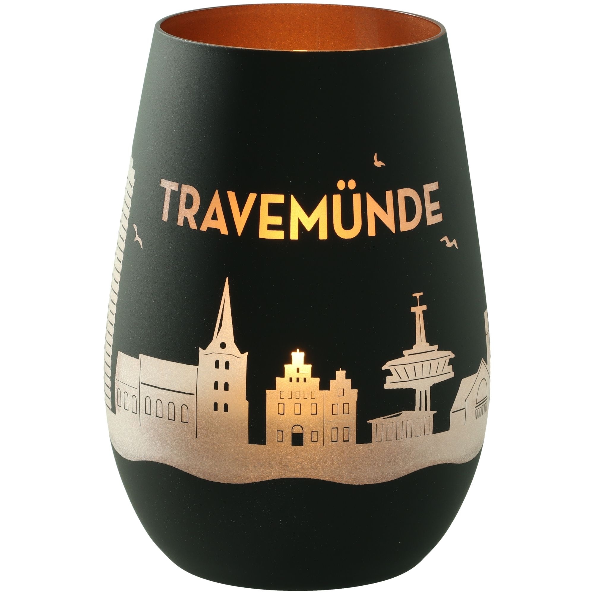 Windlicht Skyline Travemünde Schwarz/Bronze Windlicht Skyline Travemünde Schwarz/Bronze