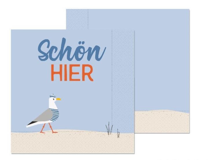 20 Servietten "Schön hier"