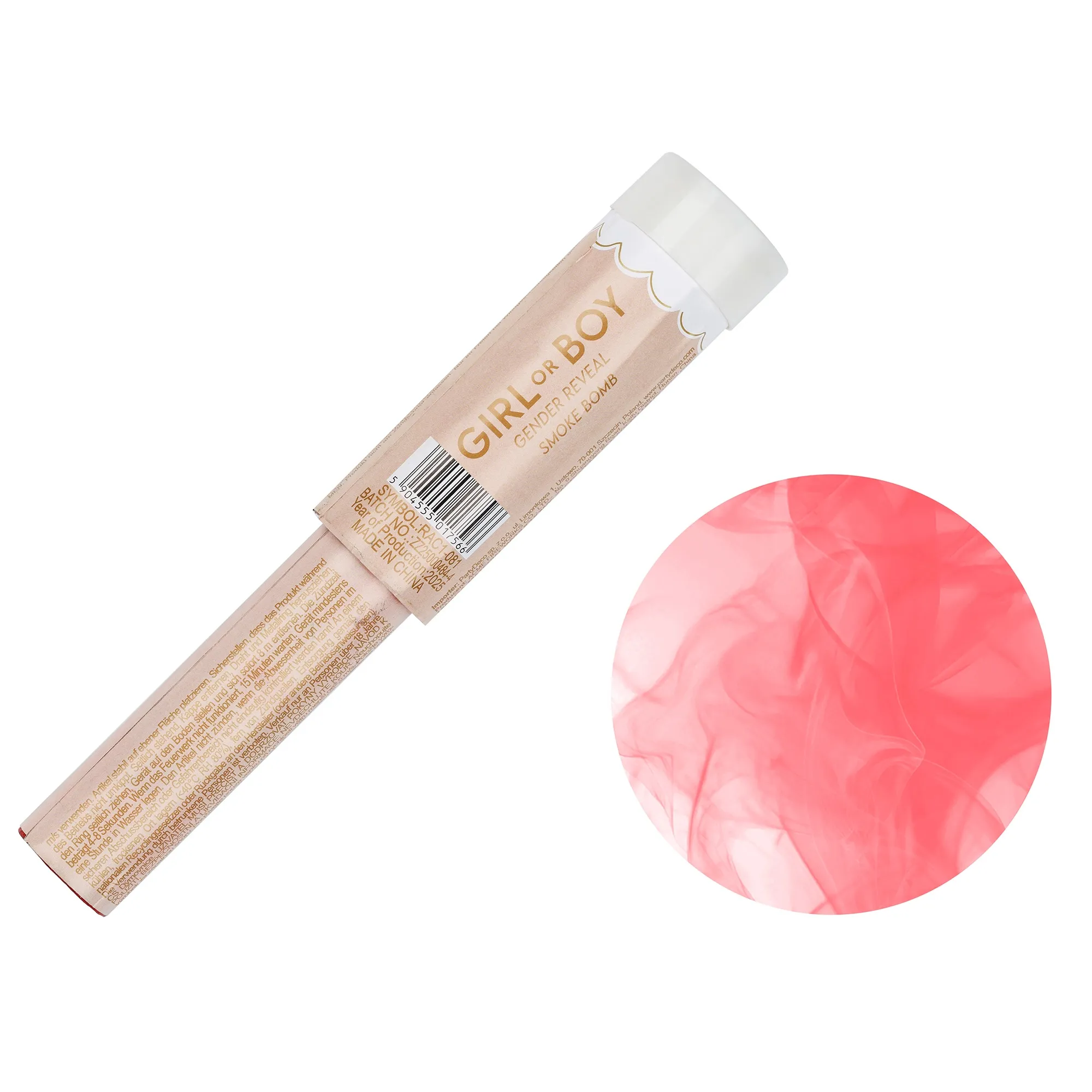 5er Set Rauchbomben "It´s a Girl" Rosa