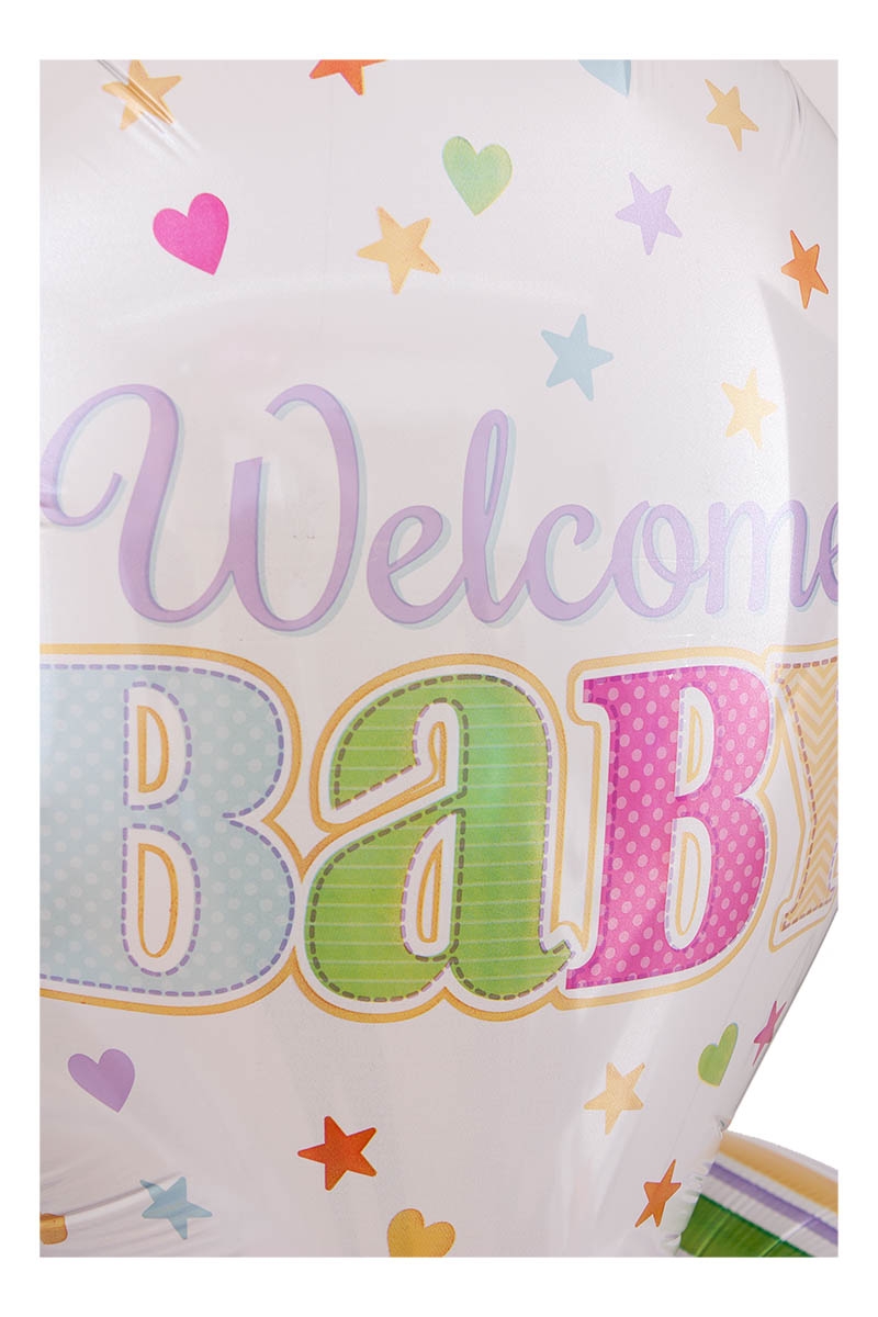 Folienballon Schnuller Welcome Baby 55x73cm