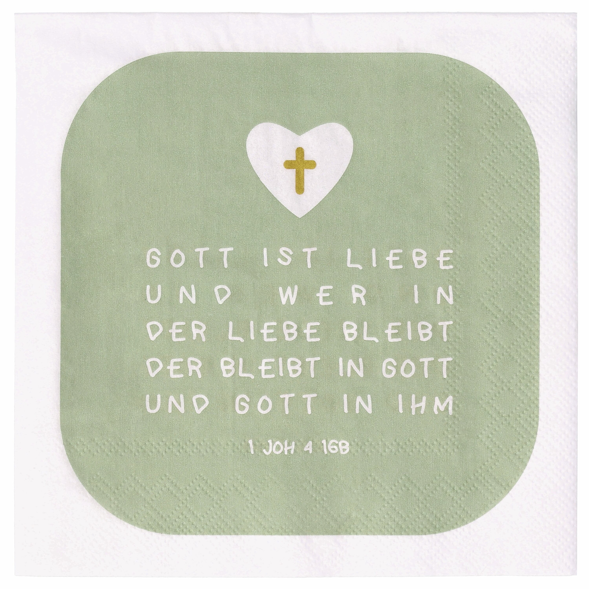 Kartenrand, Nekton, Gott ist Liebe, Bibelspruch, Textkarte
