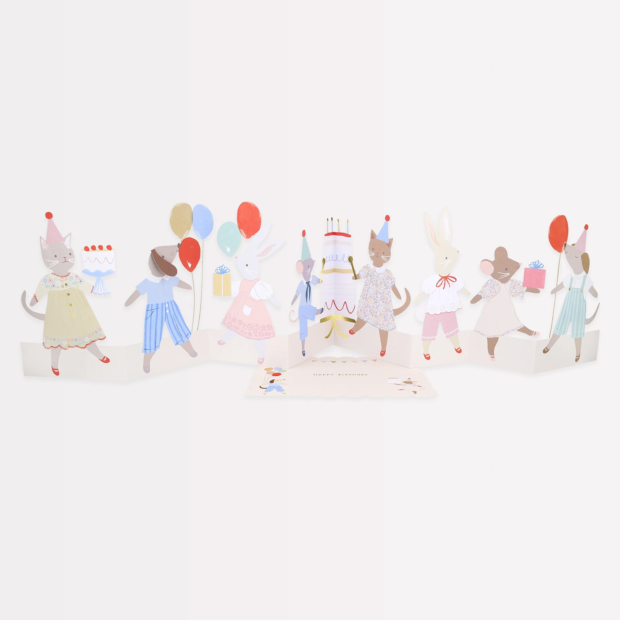 Meri Meri - Geburtstagskarte "Animal Friends" Leute, Person, Draußen, Kind, Mädchen