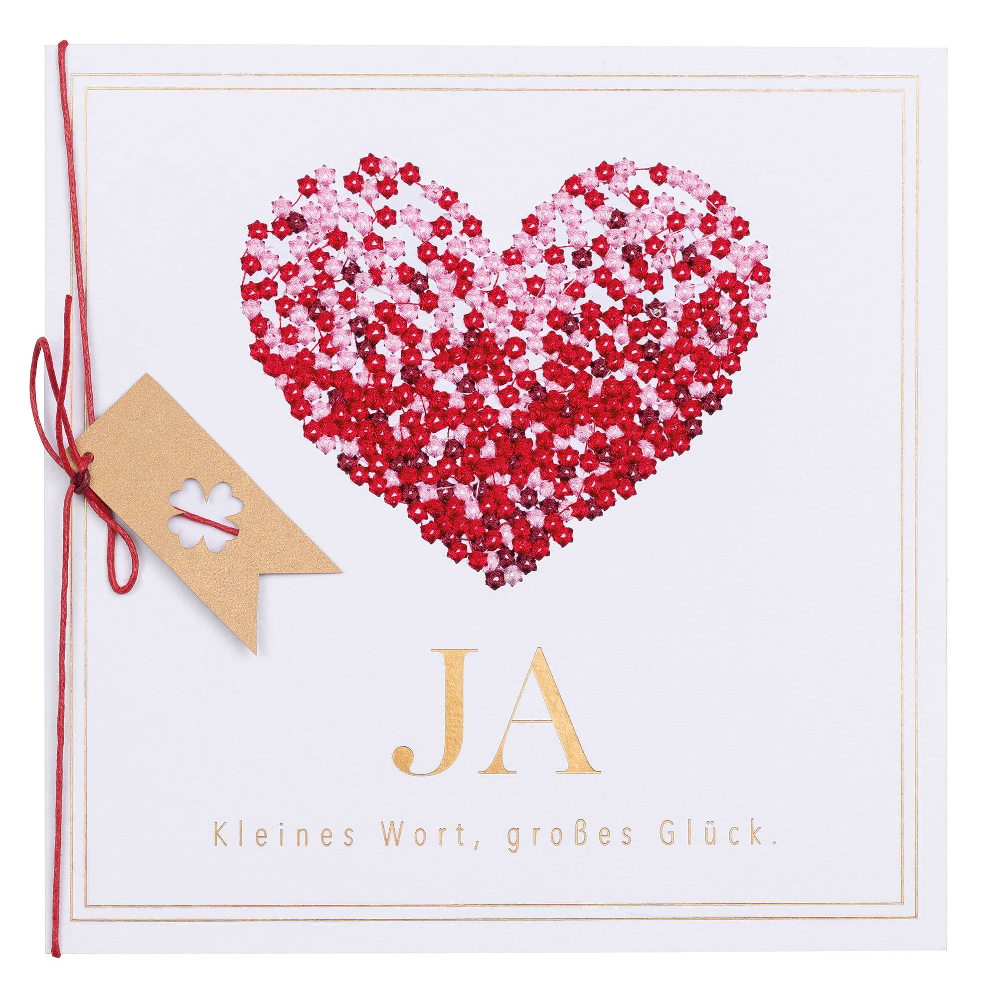 Räder Design - XL-Strickkarte "Ja-kleines Wort, großes Glück" Räder Design - XL-Strickkarte "Ja-kleines Wort, großes Glück"