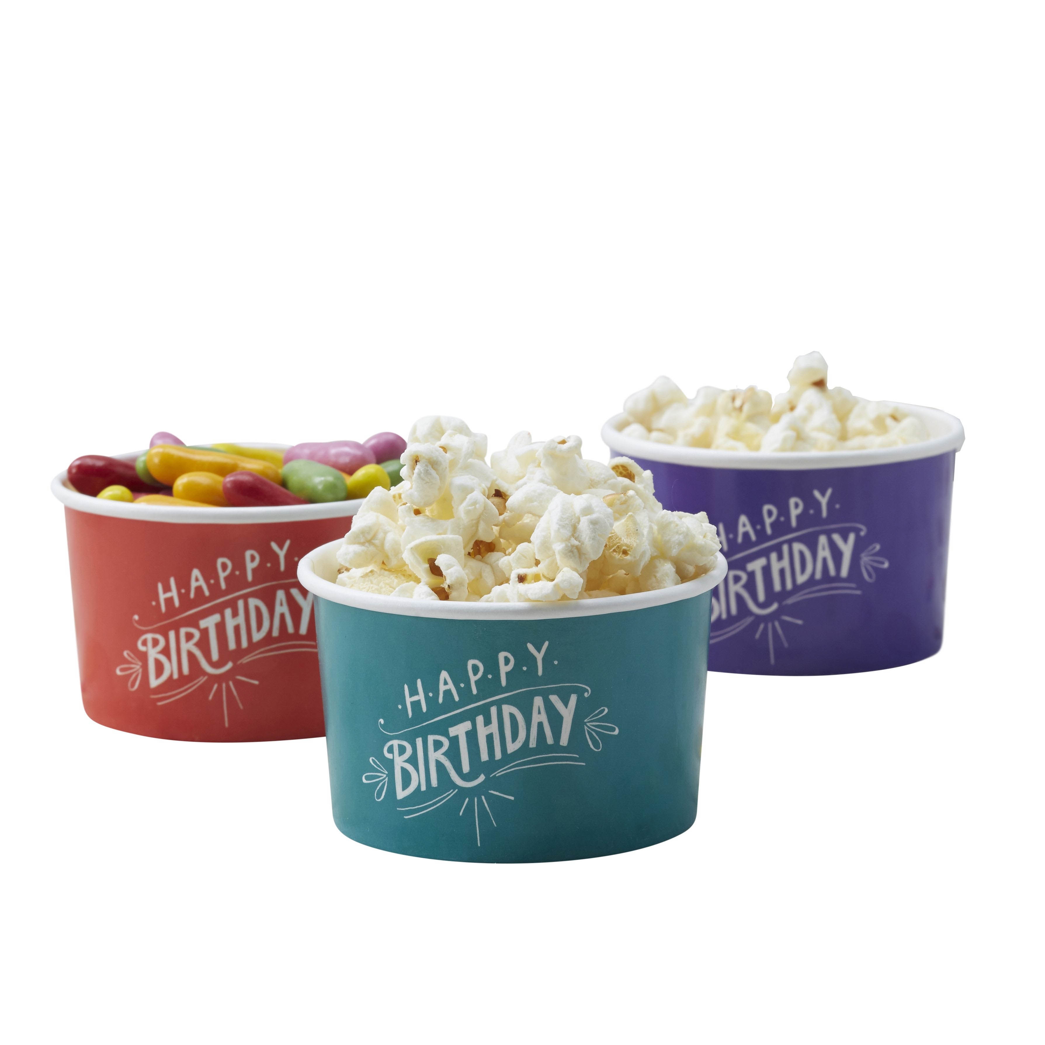 Happy Birthday Kraft - 8 Eisbecher Happy Birthday Kraft - 8 Eisbecher