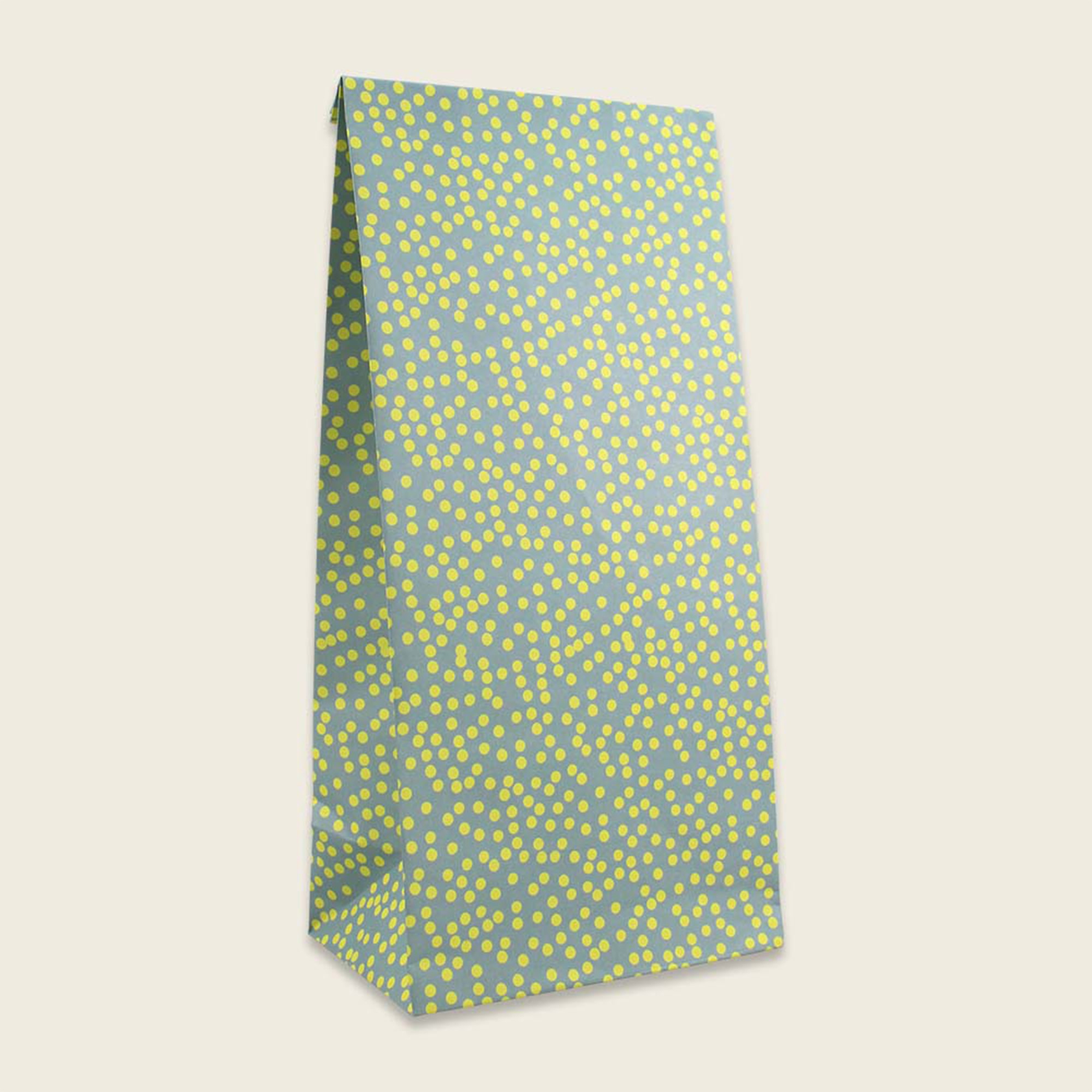 Geschenkpapiertüte "Türkis mit gelben Punkten" 27 cm Geschenkpapiertüte "Türkis mit gelben Punkten" 27 cm