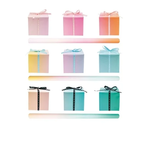 Geschenkbox, Geschenkverpackung, Band, Pastellfarben, Verpackungsmaterial