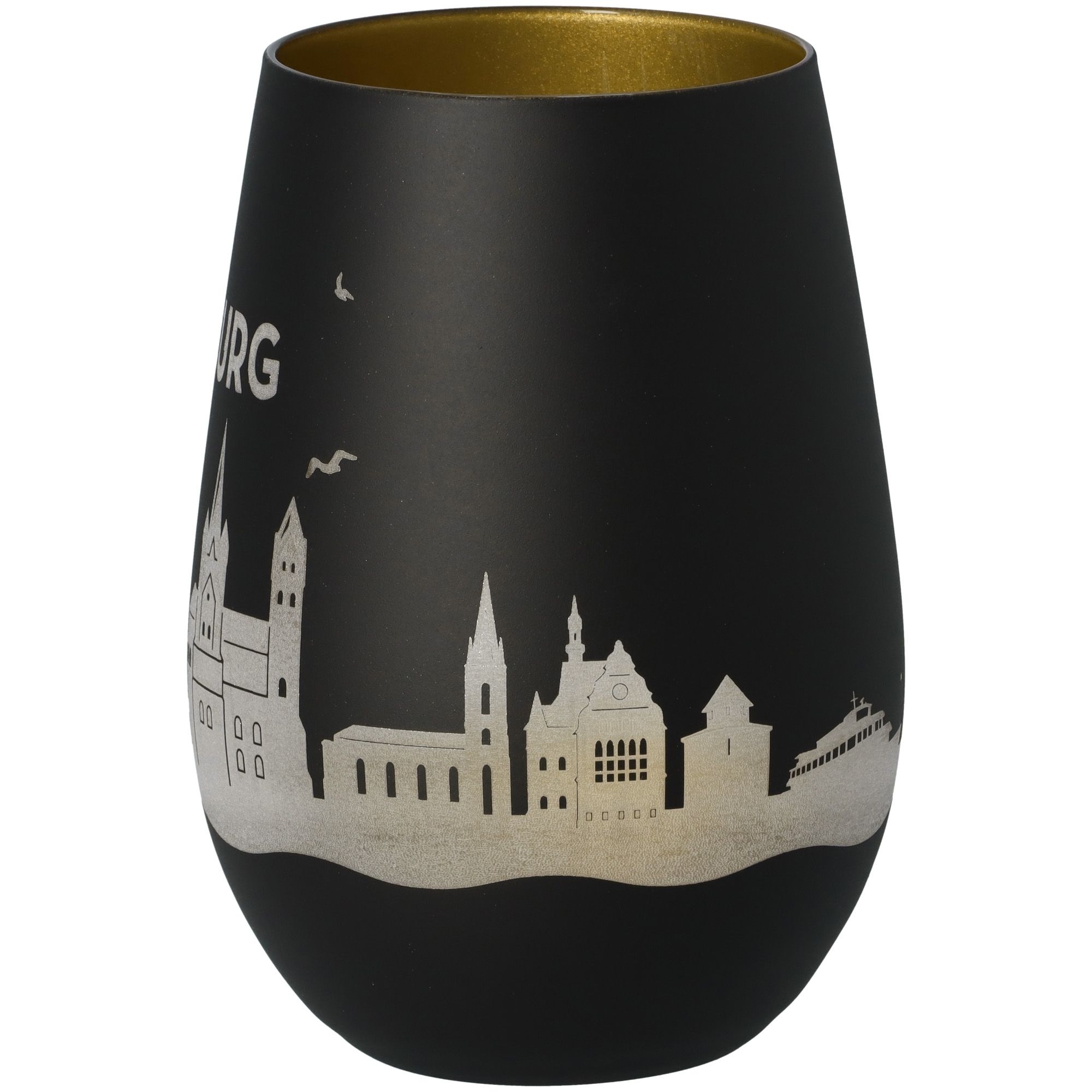 Windlicht Skyline Limburg Schwarz/Gold Töpferei, Krug, Tasse