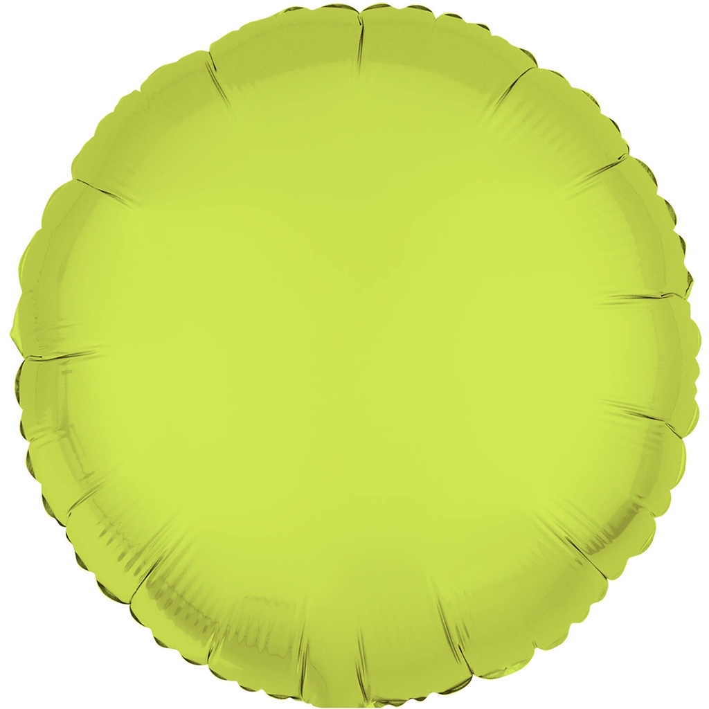 Folienballon Rund Neon Gelb 45cm