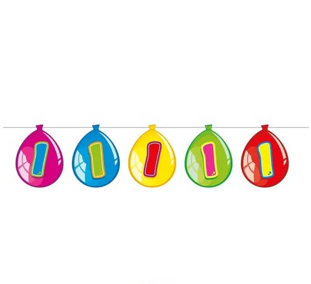 Luftballon-Wimpelkette zum 1. Geburtstag