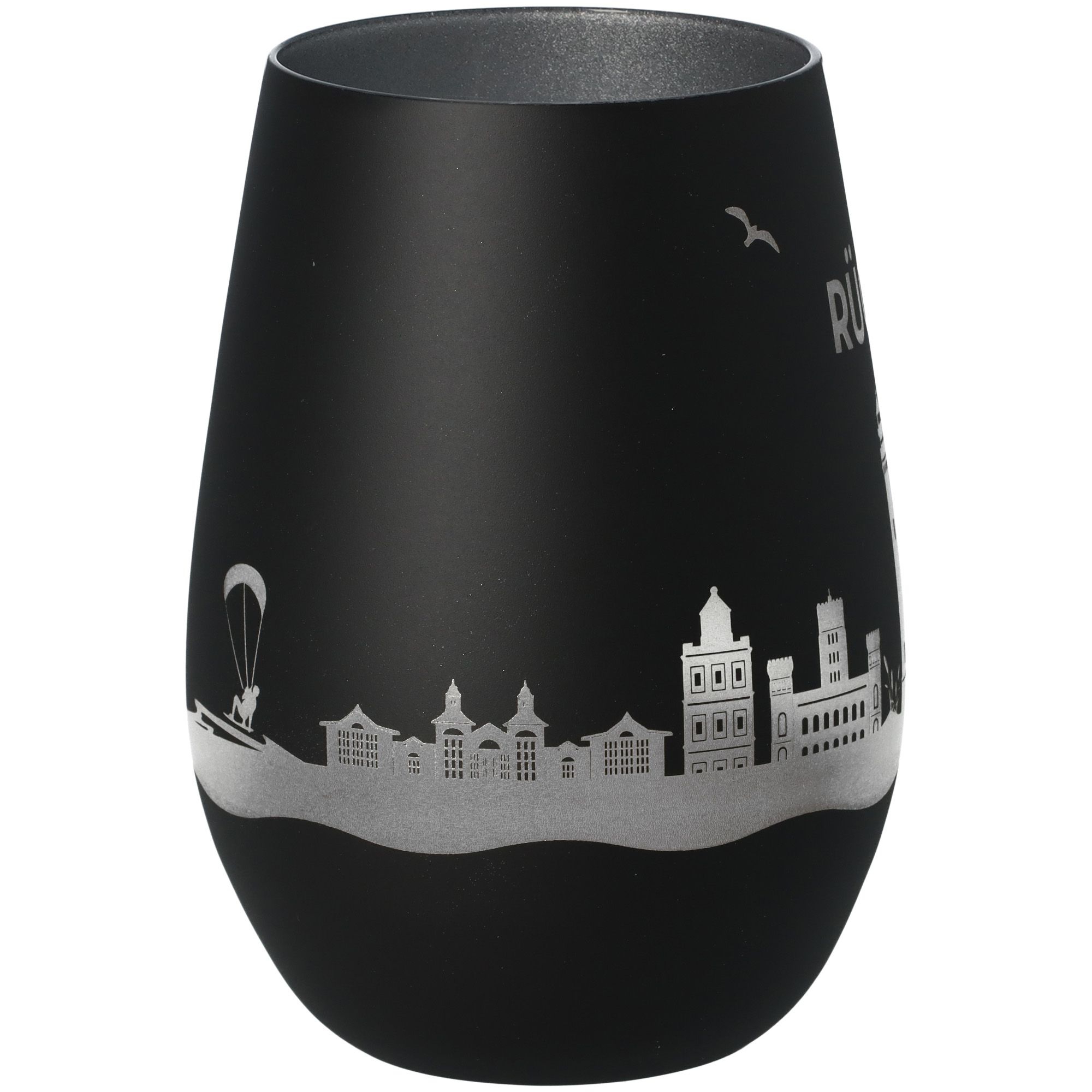 Windlicht Skyline Rügen Schwarz/Silber Windlicht Skyline Rügen Schwarz/Silber