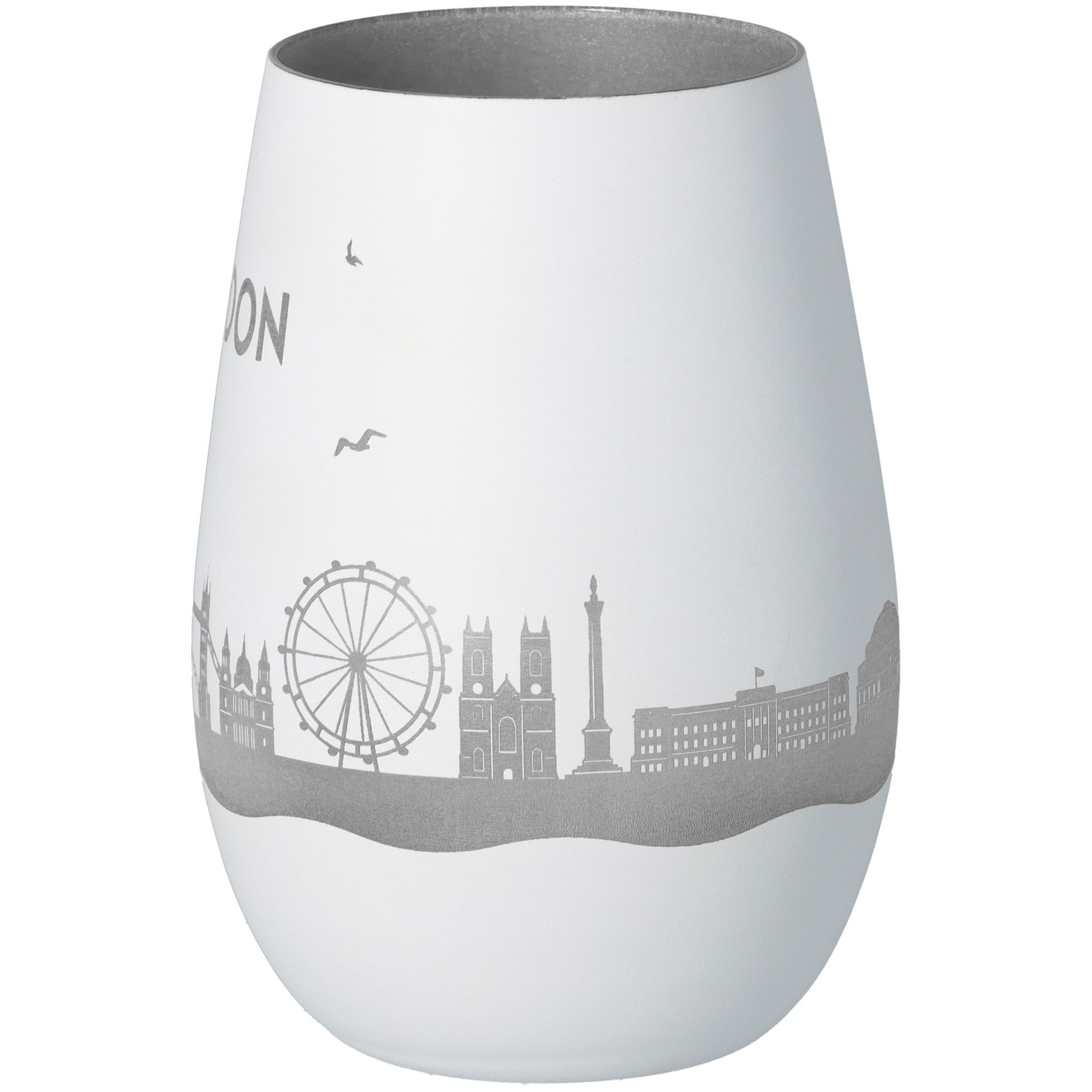 Windlicht Skyline London Weiß/Silber Windlicht Skyline London Weiß/Silber