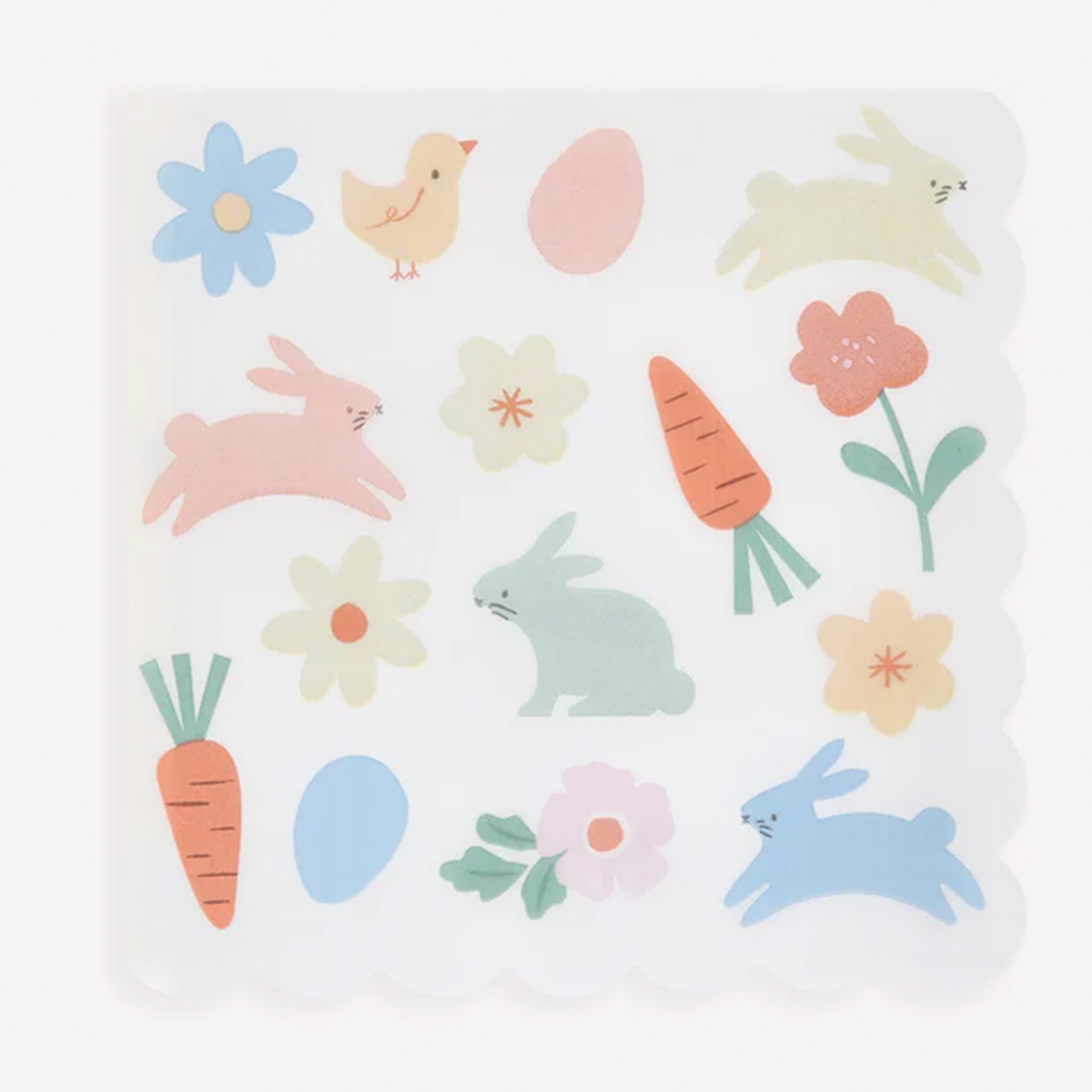 Meri Meri - 16 Servietten "Oster Icons" Karotte, Produzieren, Gemüse, Hühnchen, Geflügel