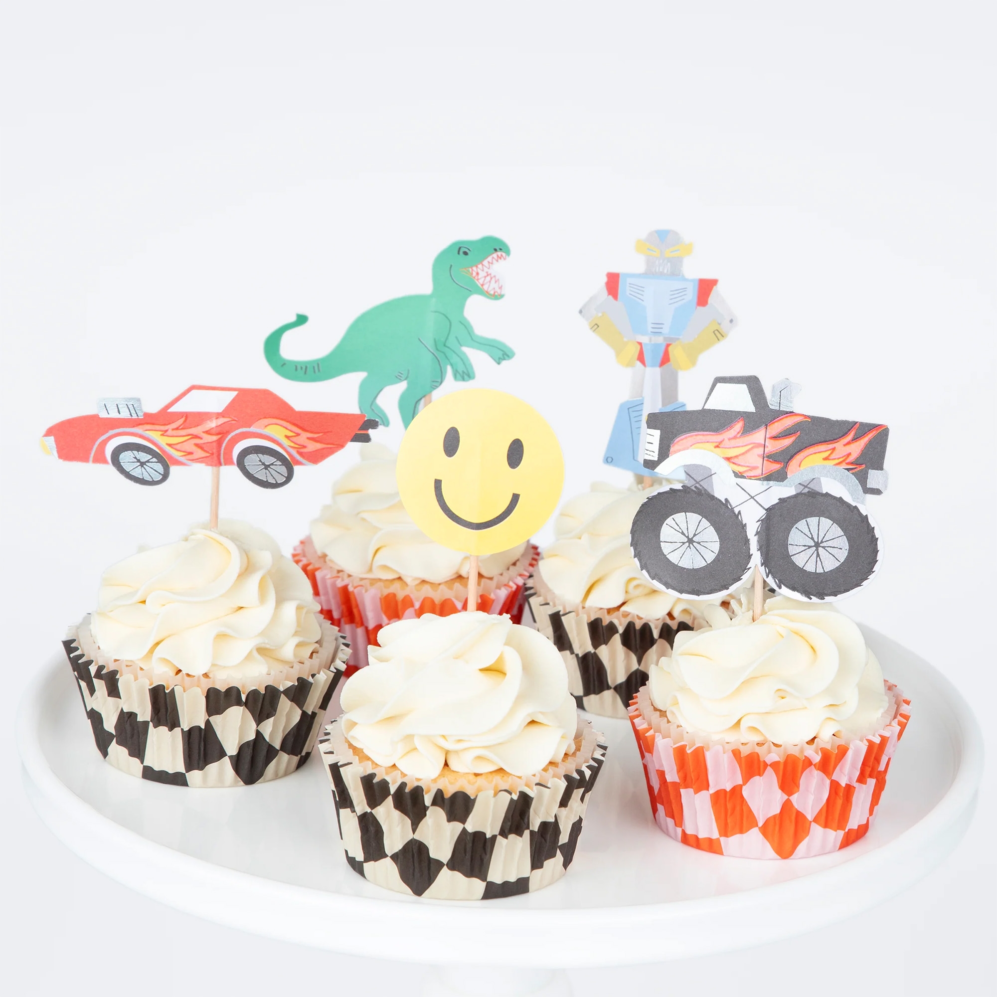 Meri Meri - Cupcake Set "Monster Truck" 48 Teilig Torte, Sahne, Törtchen, Nachtisch, Zuckerguss