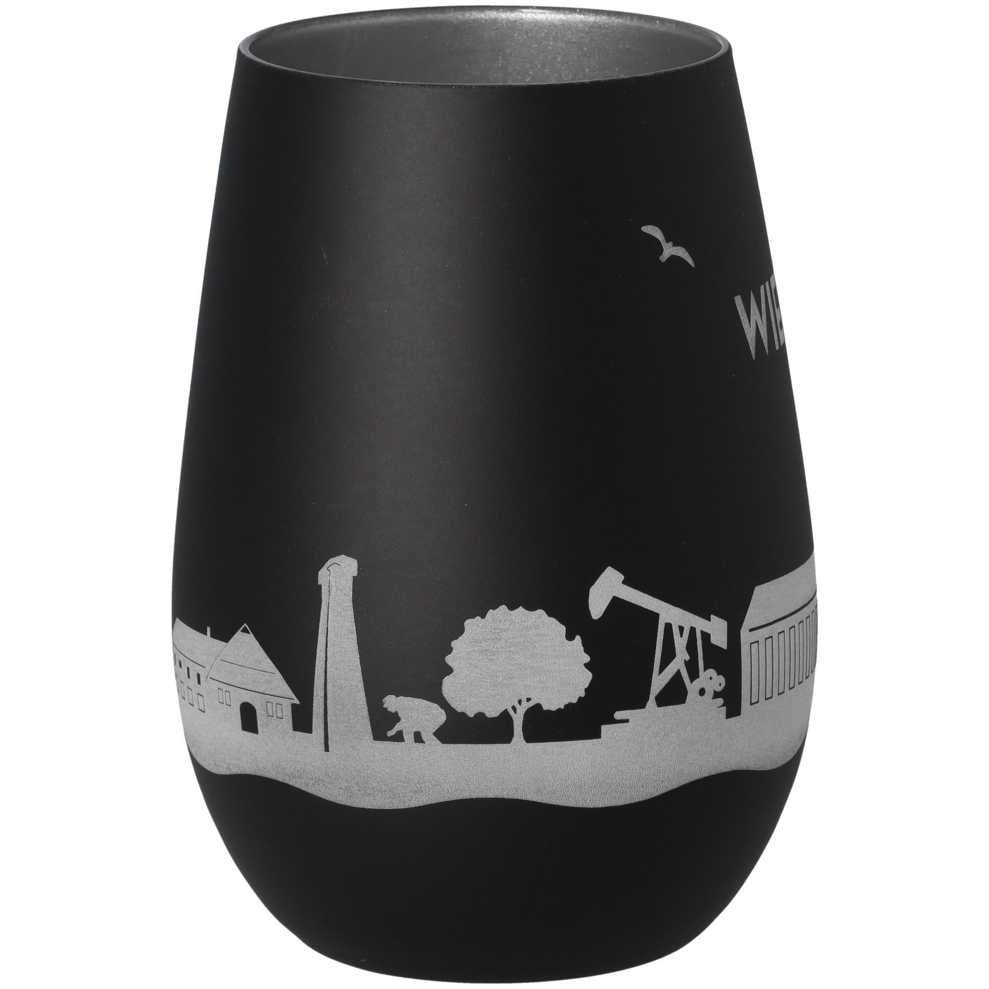 Windlicht Skyline Wietze Schwarz/Silber Töpferei, Krug, Vase, Lampe, Tasse