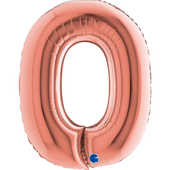 Folienballon Buchstabe O Roségold 100cm Folienballon Buchstabe O Roségold 100cm