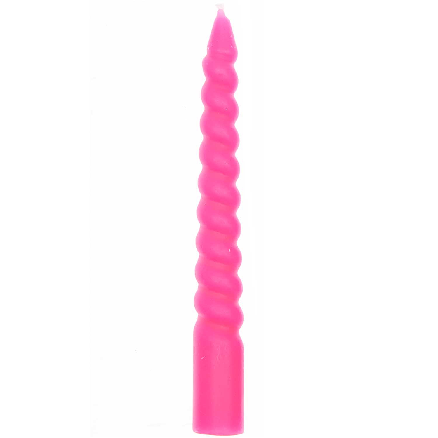 10 Spiralkerzen für den Kuchen - Neon Pink je Ø 1,2cm