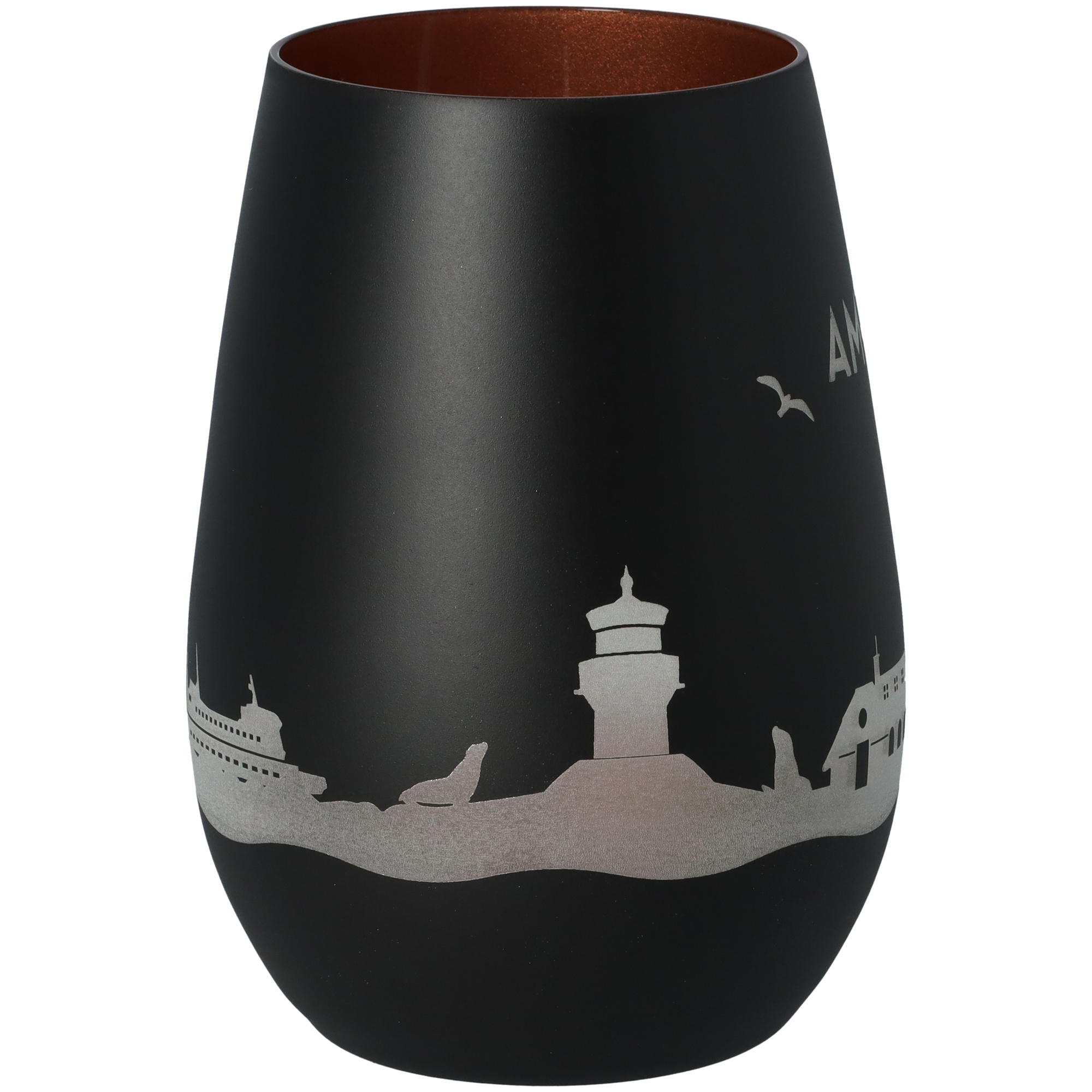 Windlicht Skyline Amrum Schwarz/Bronze