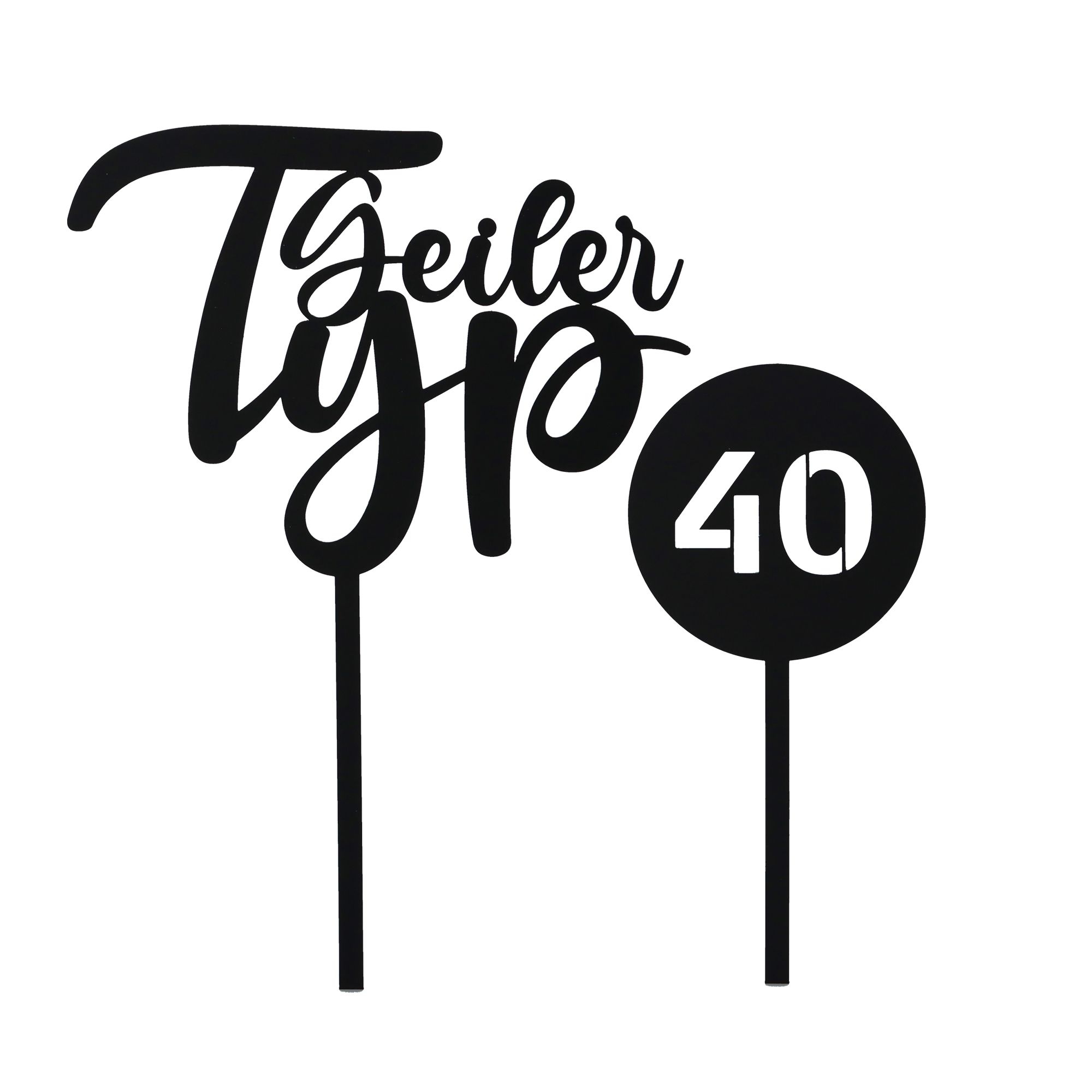 Cake Topper Geiler Typ Set "Zahl" Acryl Cake Topper Geiler Typ Set "Zahl" Acryl