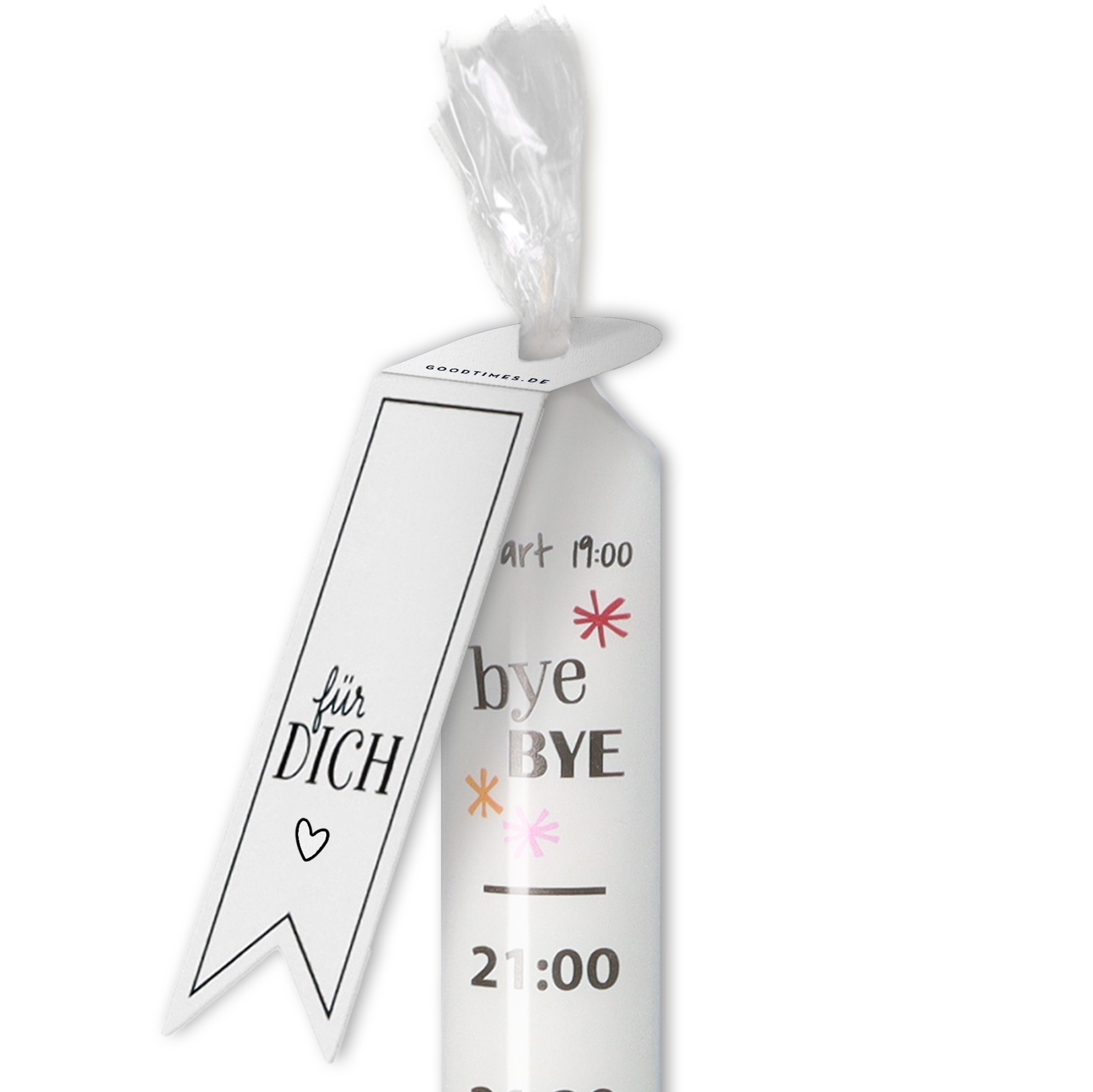 Stabkerze WeiĂ, Silvester Countdown "Happy New Year" Stabkerze WeiĂ, Silvester Countdown "Happy New Year"