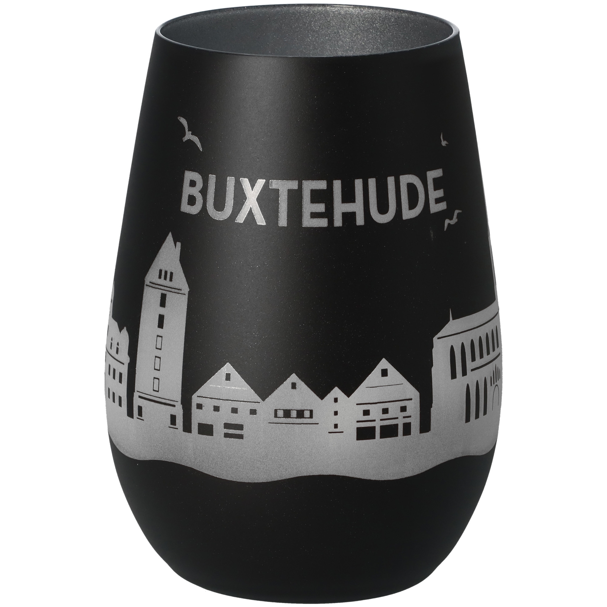 Windlicht Skyline Buxtehude Schwarz/Silber Windlicht Skyline Buxtehude Schwarz/Silber