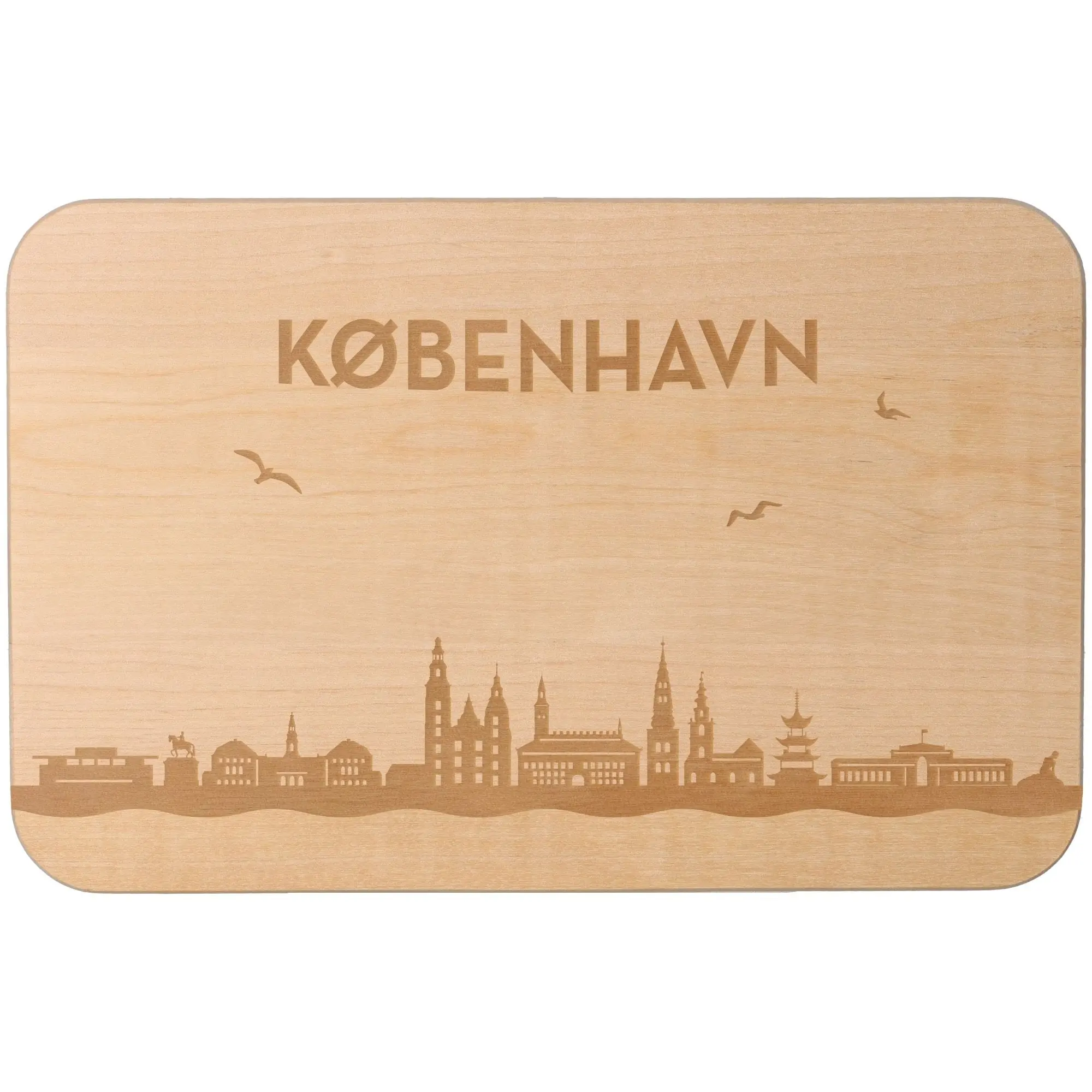 Frühstücksbrett Skyline Kopenhagen 23cm x 15cm x 1cm