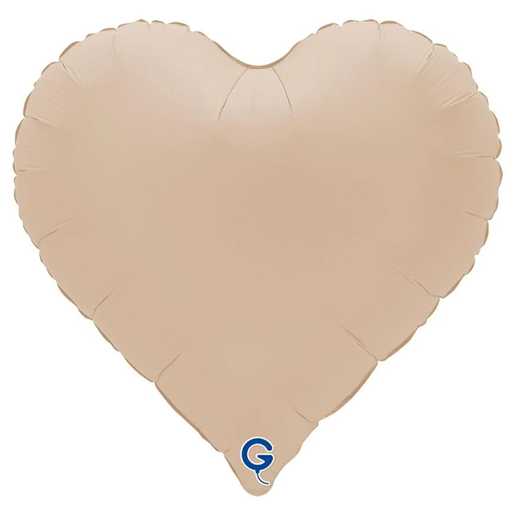 Herz-Luftballon, Ballon, Kunststoff-Luftballon, Beige, Herzform