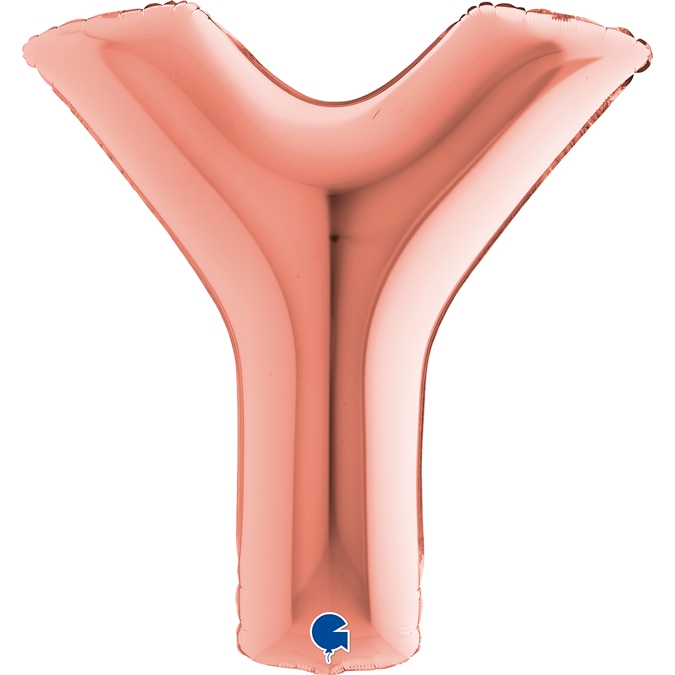 Folienballon Buchstabe Y Roségold 100cm Folienballon Buchstabe Y Roségold 100cm