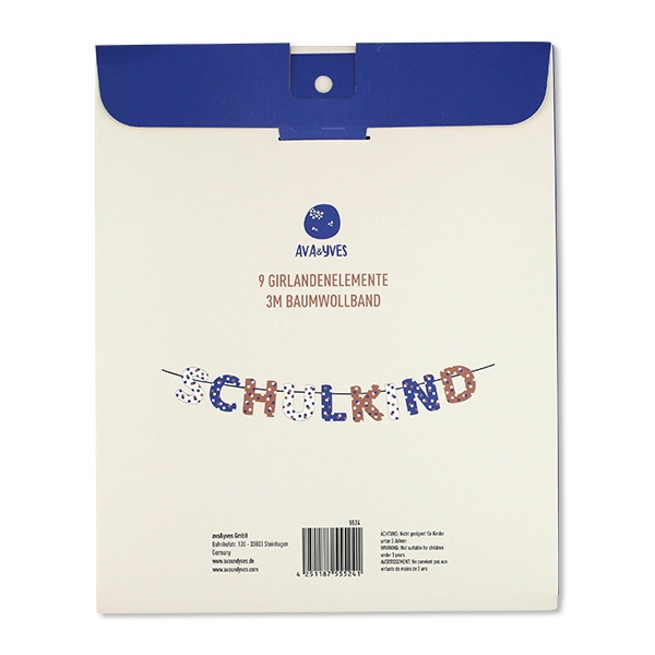 Einschulung - Girlande "Schulkind", Punkte