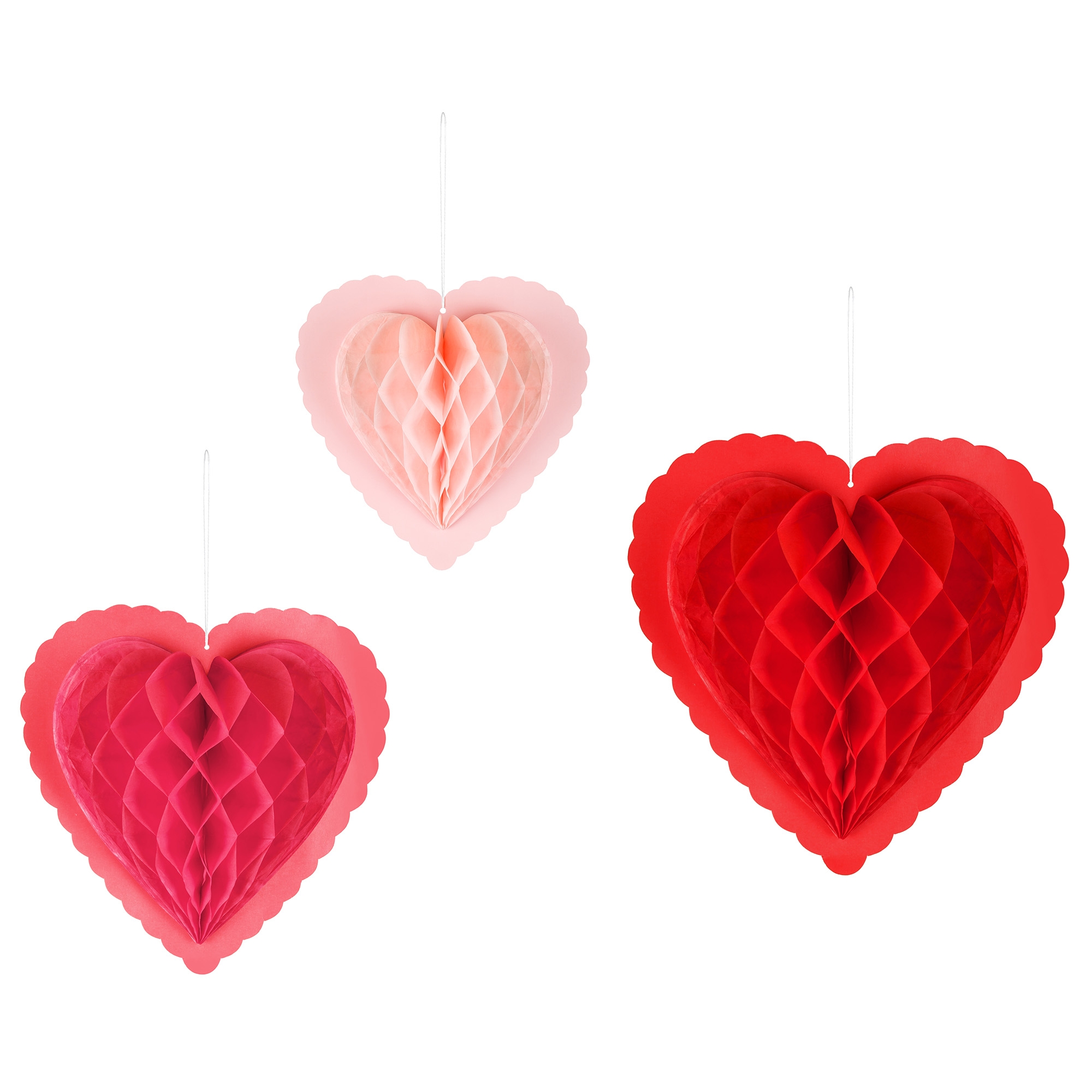 Wabendekoration "Herzen" 3 Stück Wabendekoration "Herzen" 3 Stück