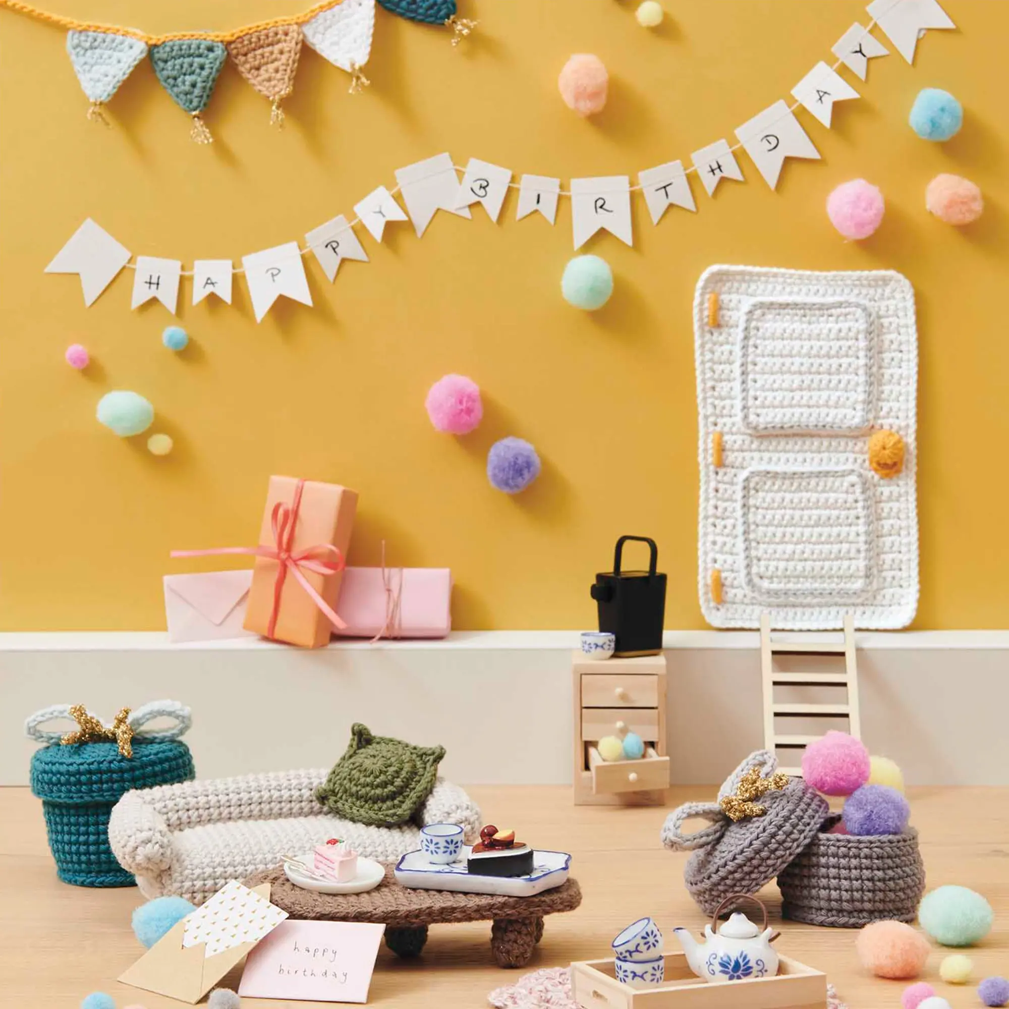 Miniatur "Erdbeertorte" für die Wichteltür