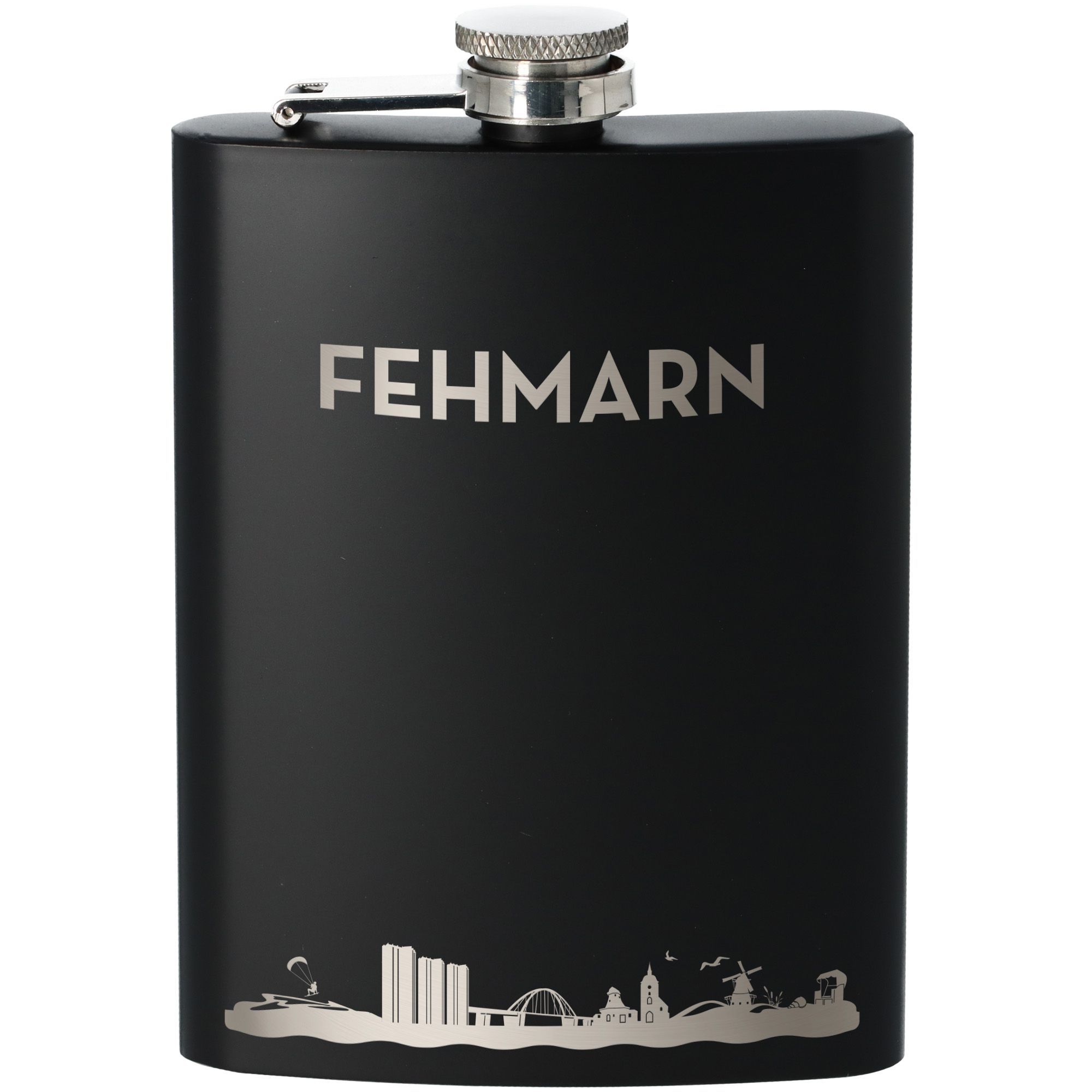 Flachmann Skyline Fehmarn Schwarz 225ml Flachmann Skyline Fehmarn Schwarz 225ml