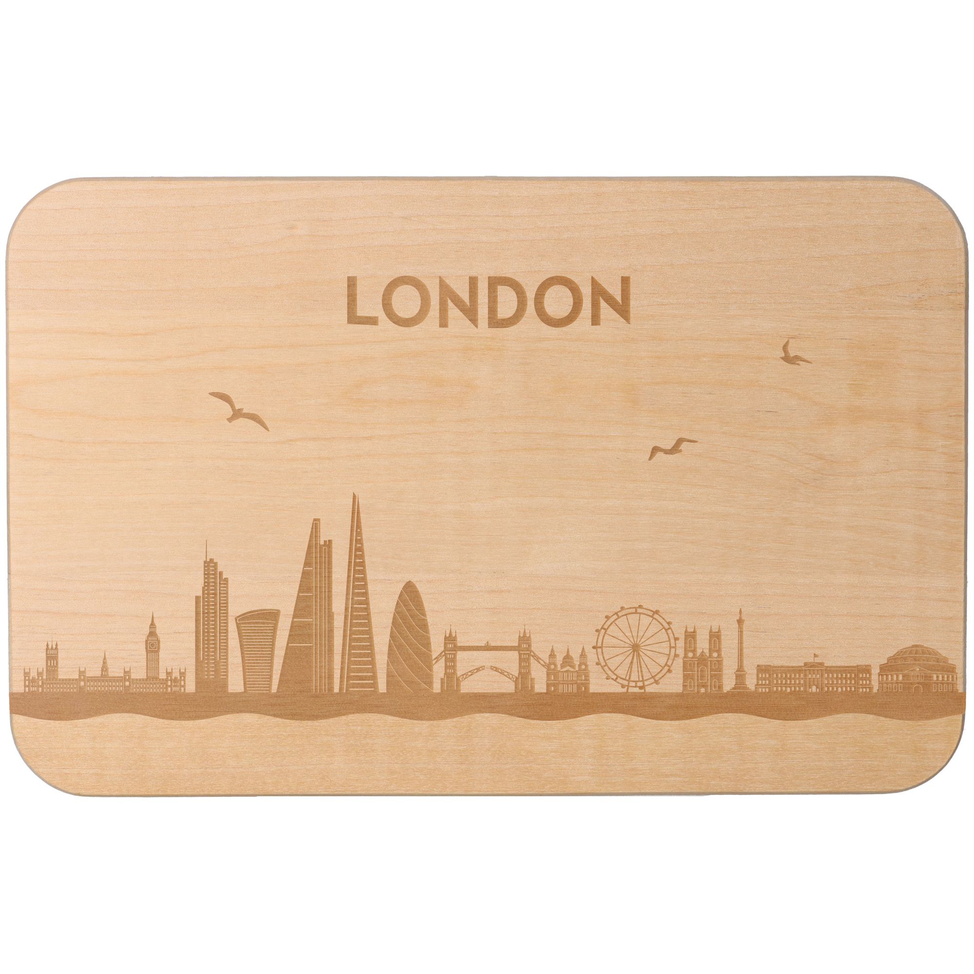 Frühstücksbrett Skyline London 23cm x 15cm x 1cm Frühstücksbrett Skyline London 23cm x 15cm x 1cm